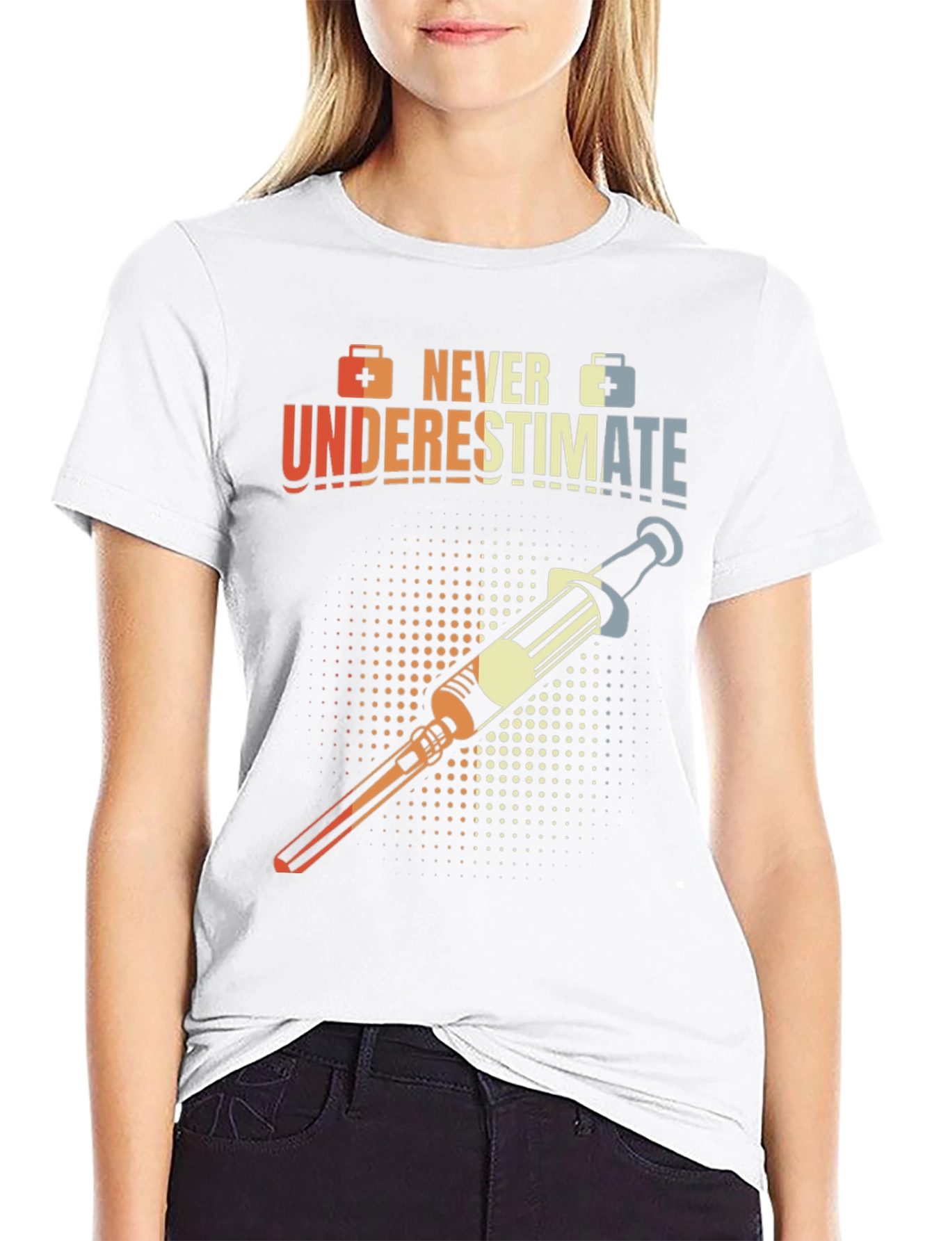 Never Underestimate Nurse T-Shirt