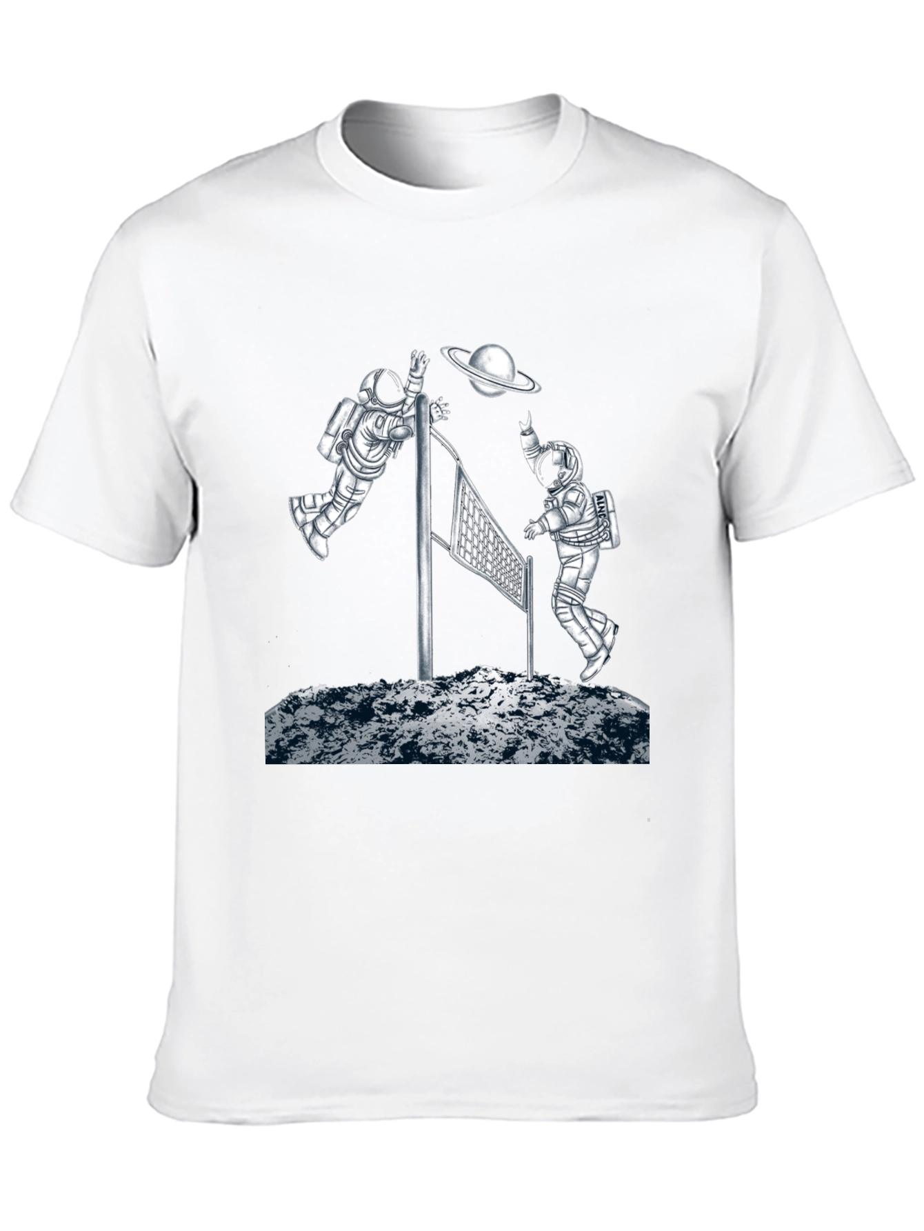 Astronaut Volleyball Graphic T-Shirt