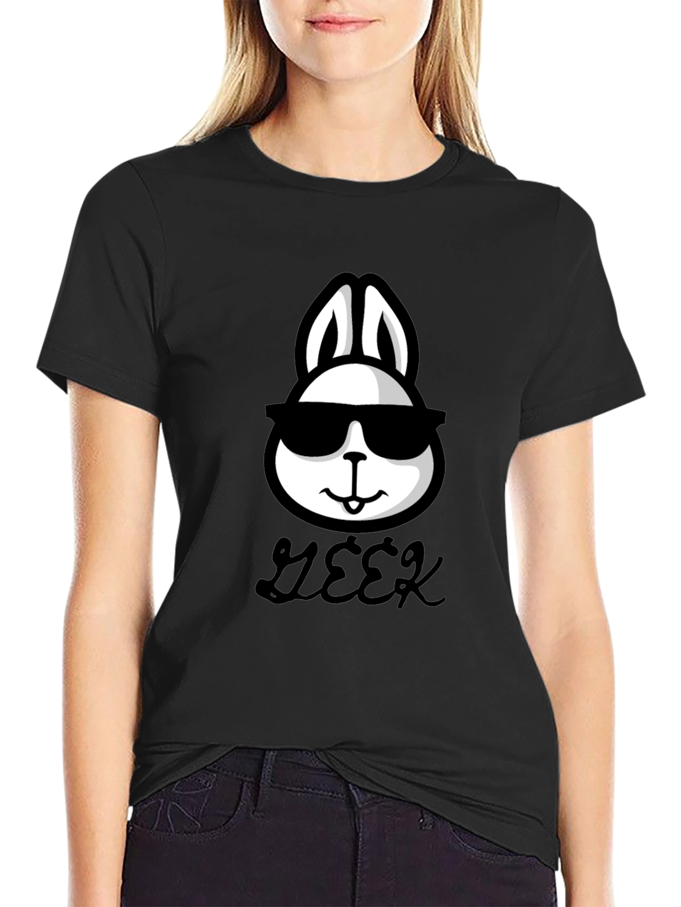 Cool Geek Rabbit T-Shirt - Stylish & Comfortable