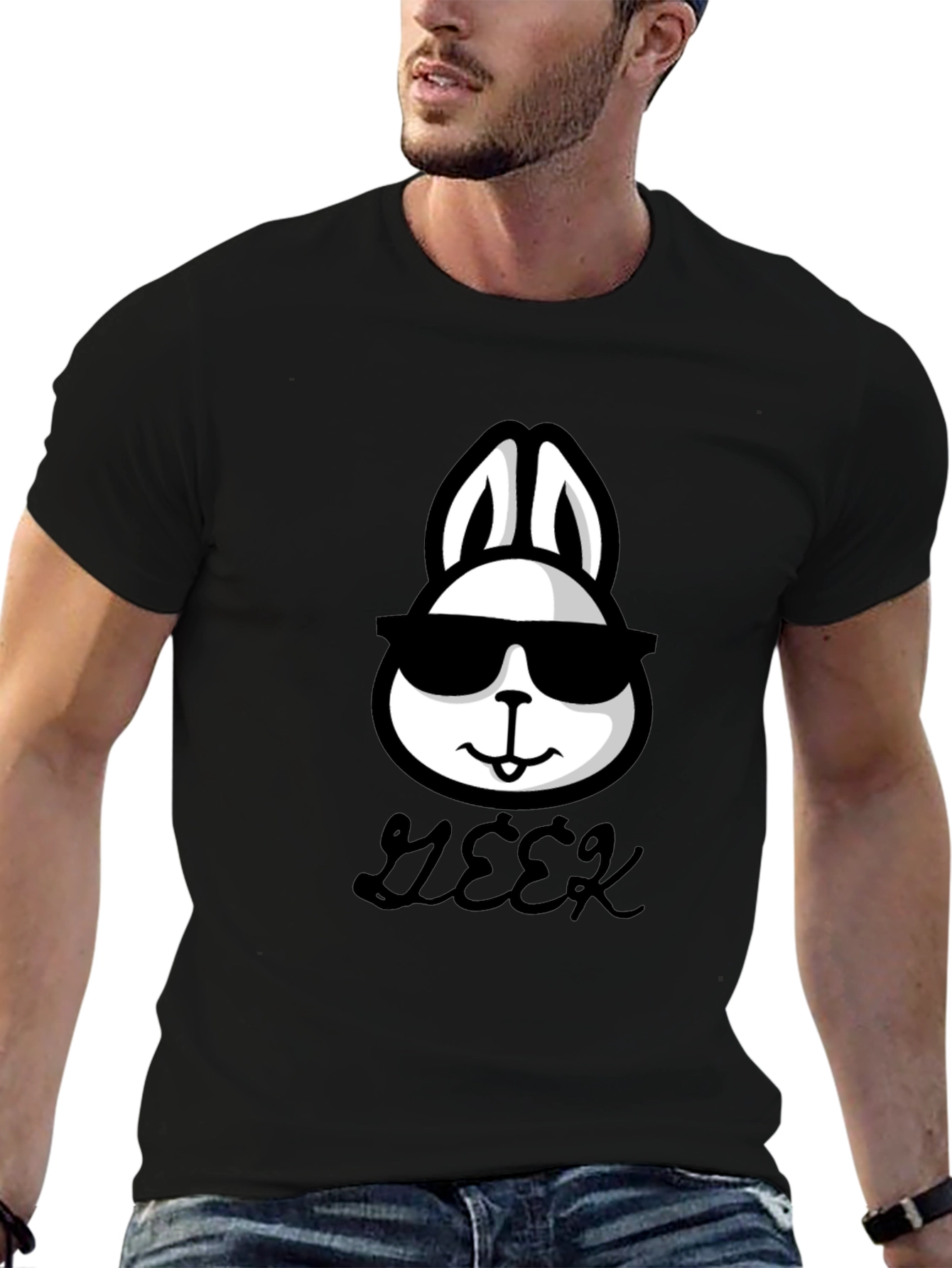 Cool Geek Rabbit T-Shirt - Stylish & Comfortable
