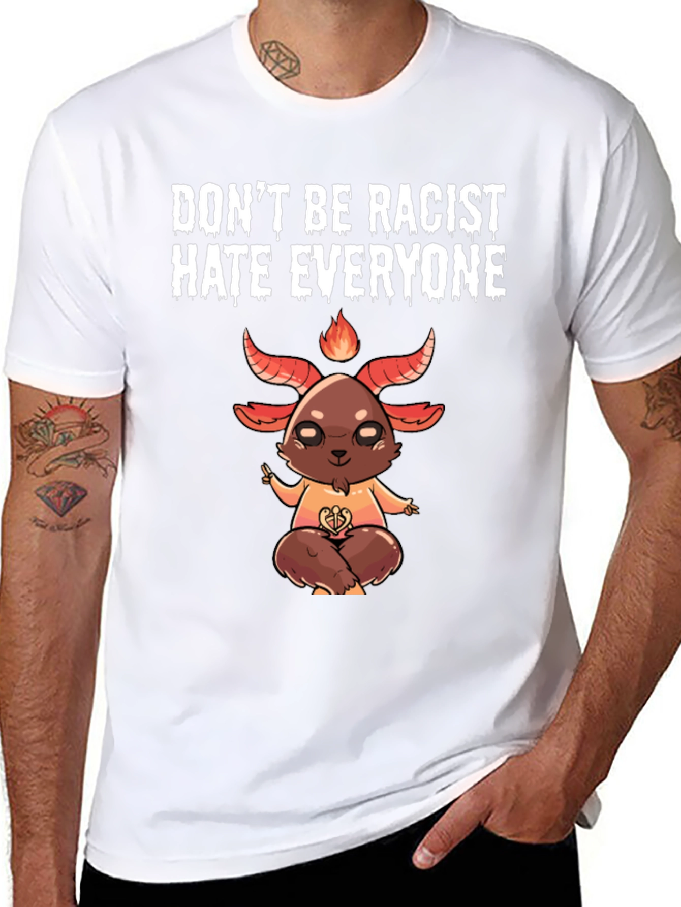 Dont Be Racist Hate Everyone Graphic Tee