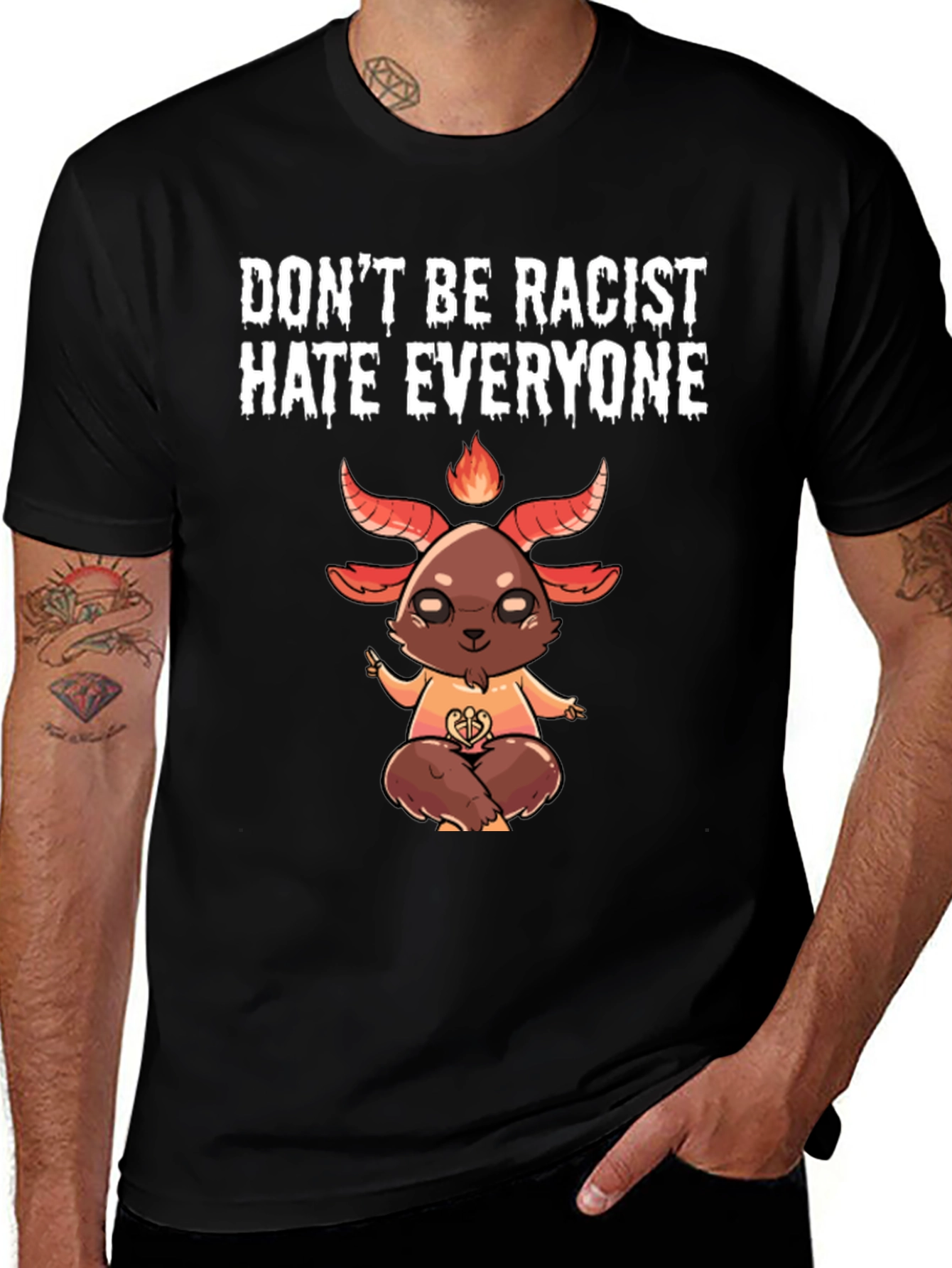 Dont Be Racist Hate Everyone Graphic Tee