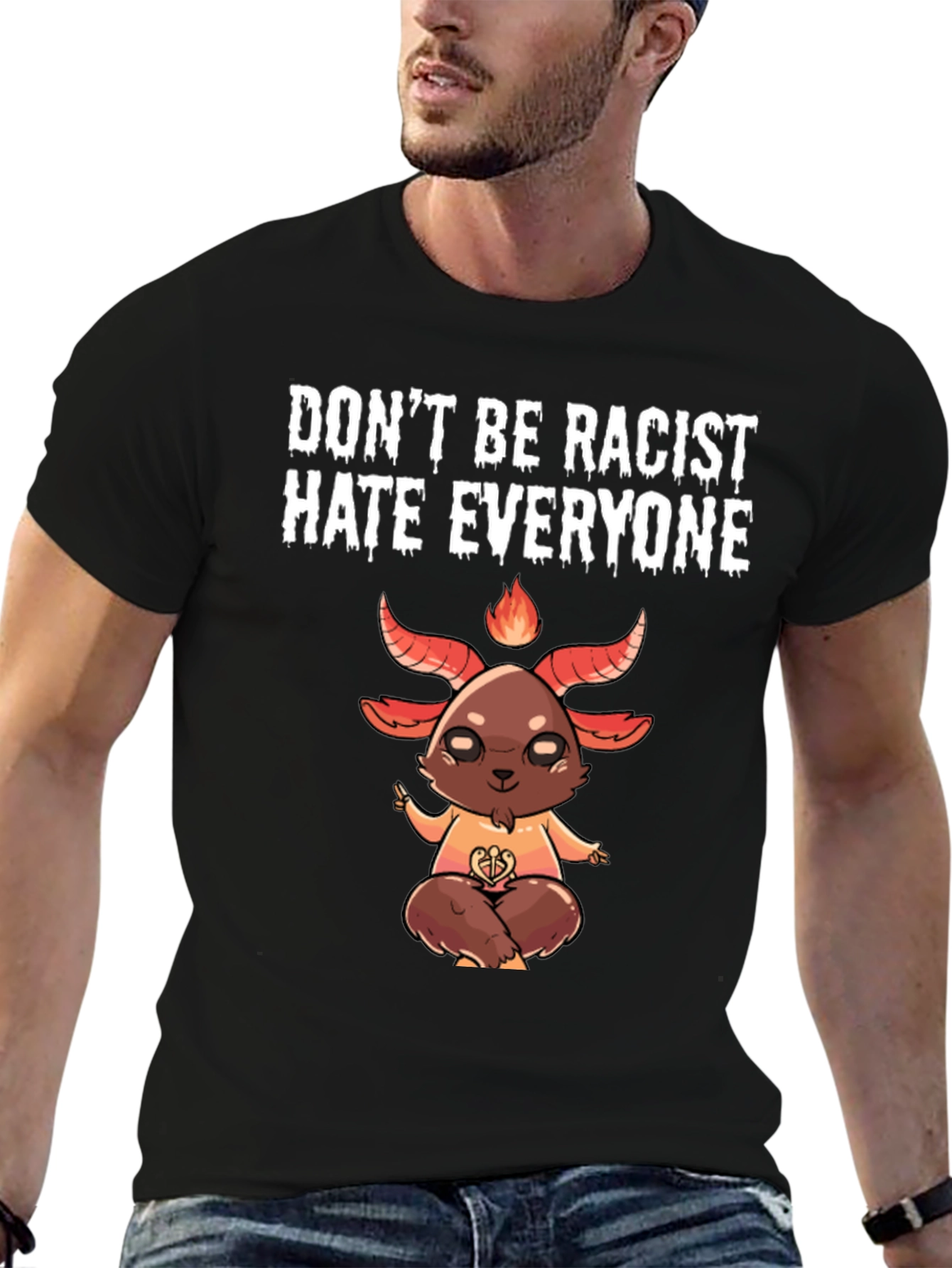 Dont Be Racist Hate Everyone Graphic Tee