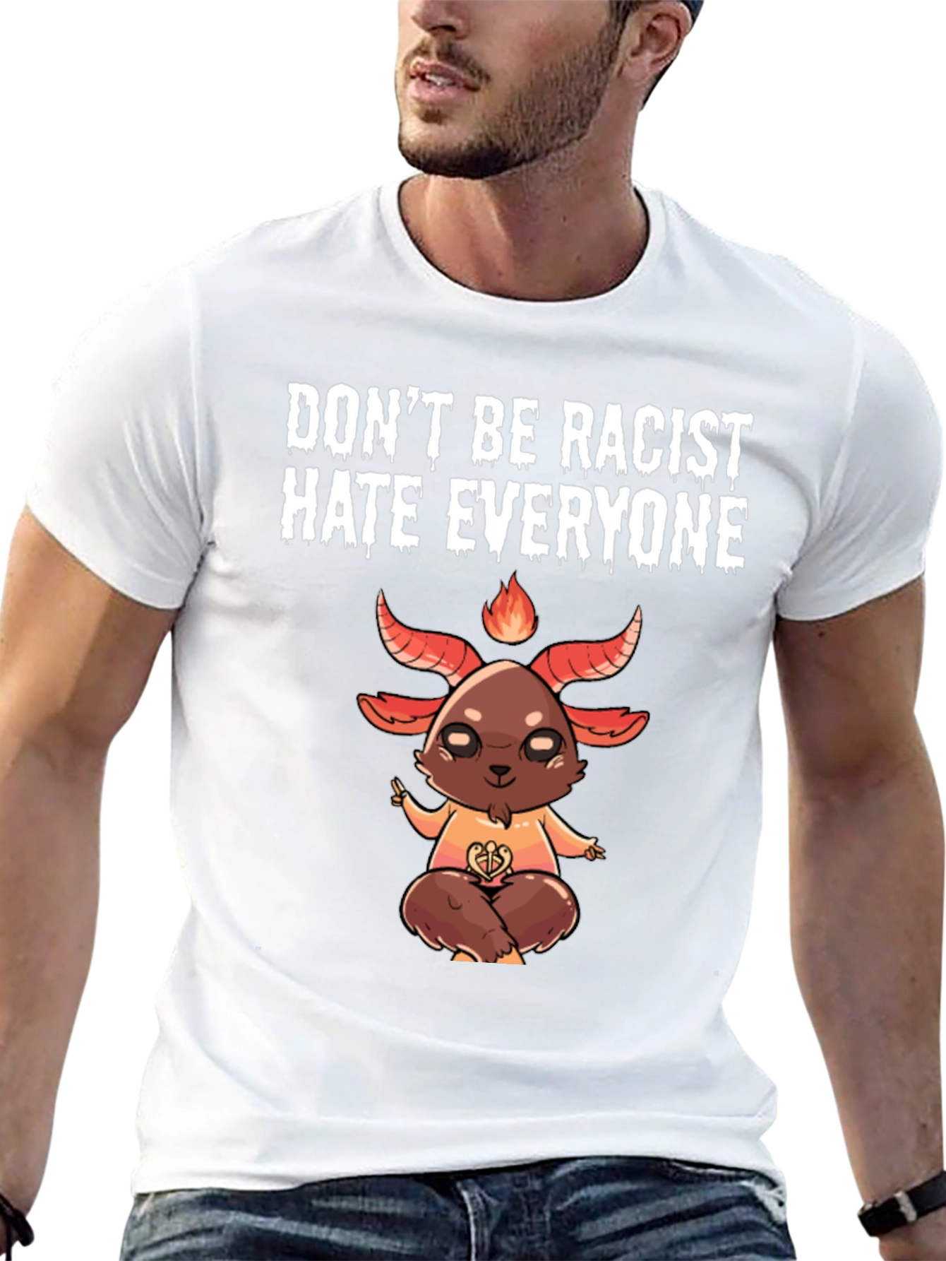 Dont Be Racist Hate Everyone Graphic Tee
