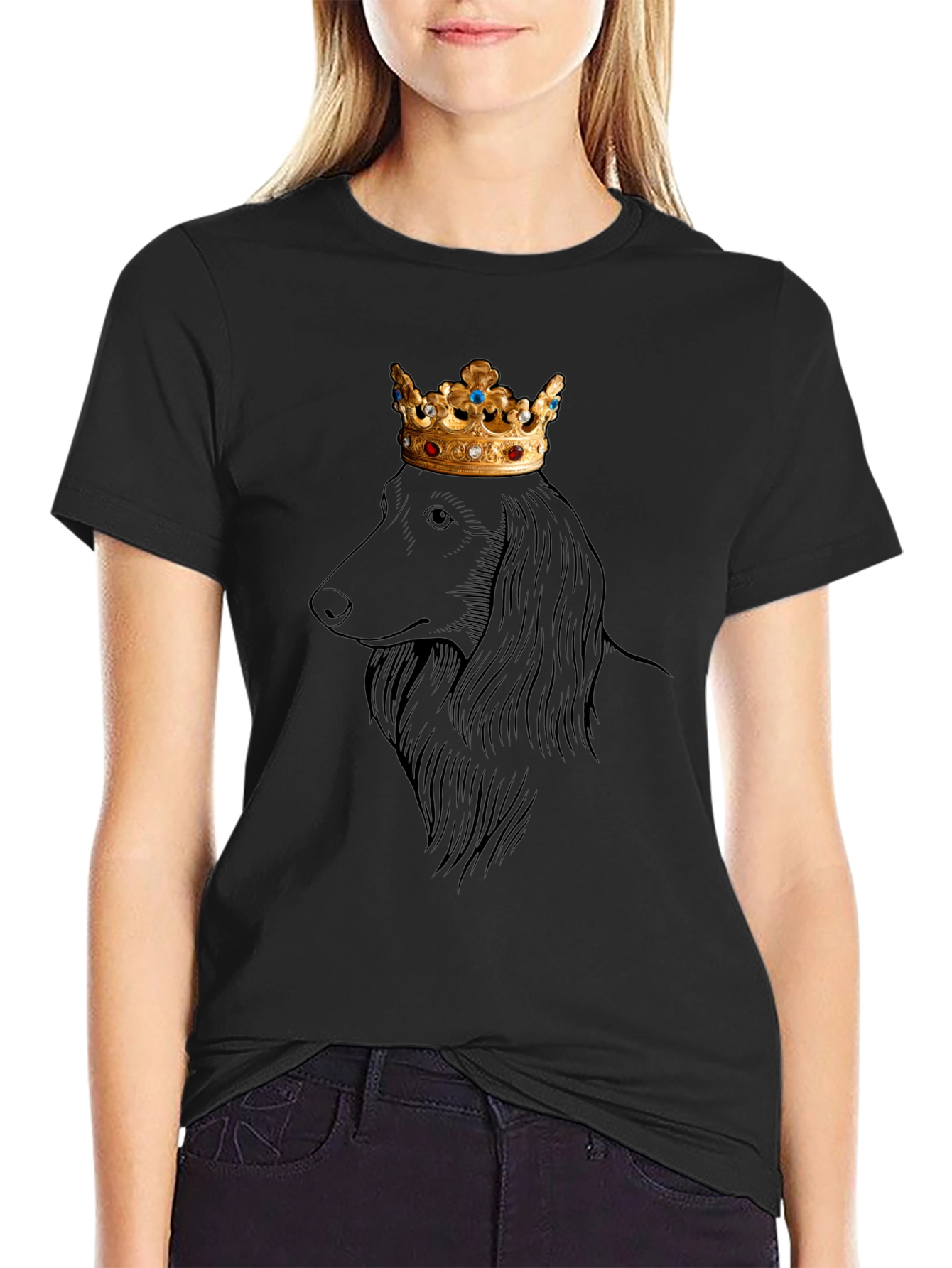 King Dachshund Graphic Tee - Regal Dog T-Shirt