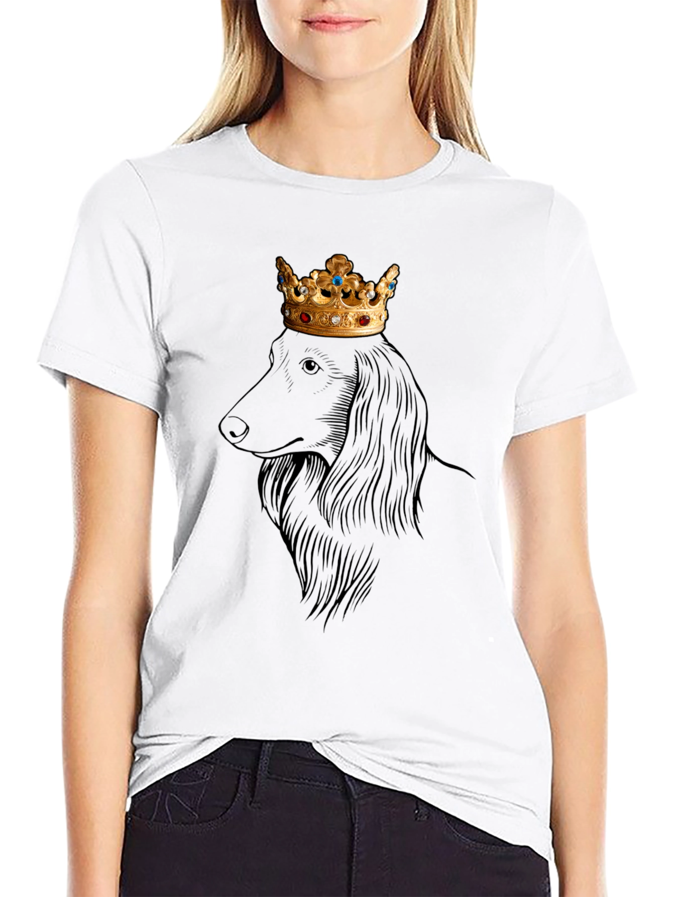 King Dachshund Graphic Tee - Regal Dog T-Shirt