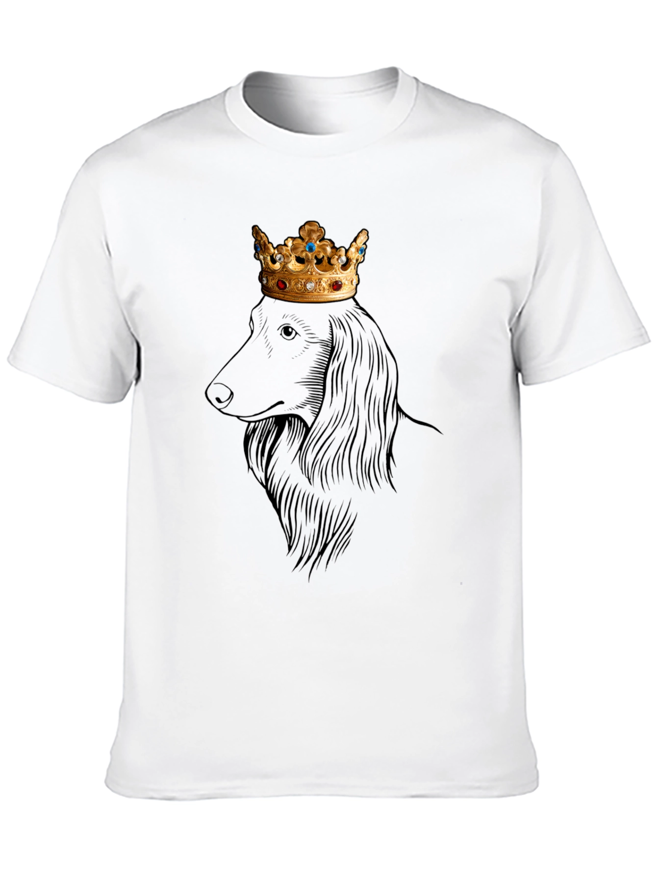 King Dachshund Graphic Tee - Regal Dog T-Shirt