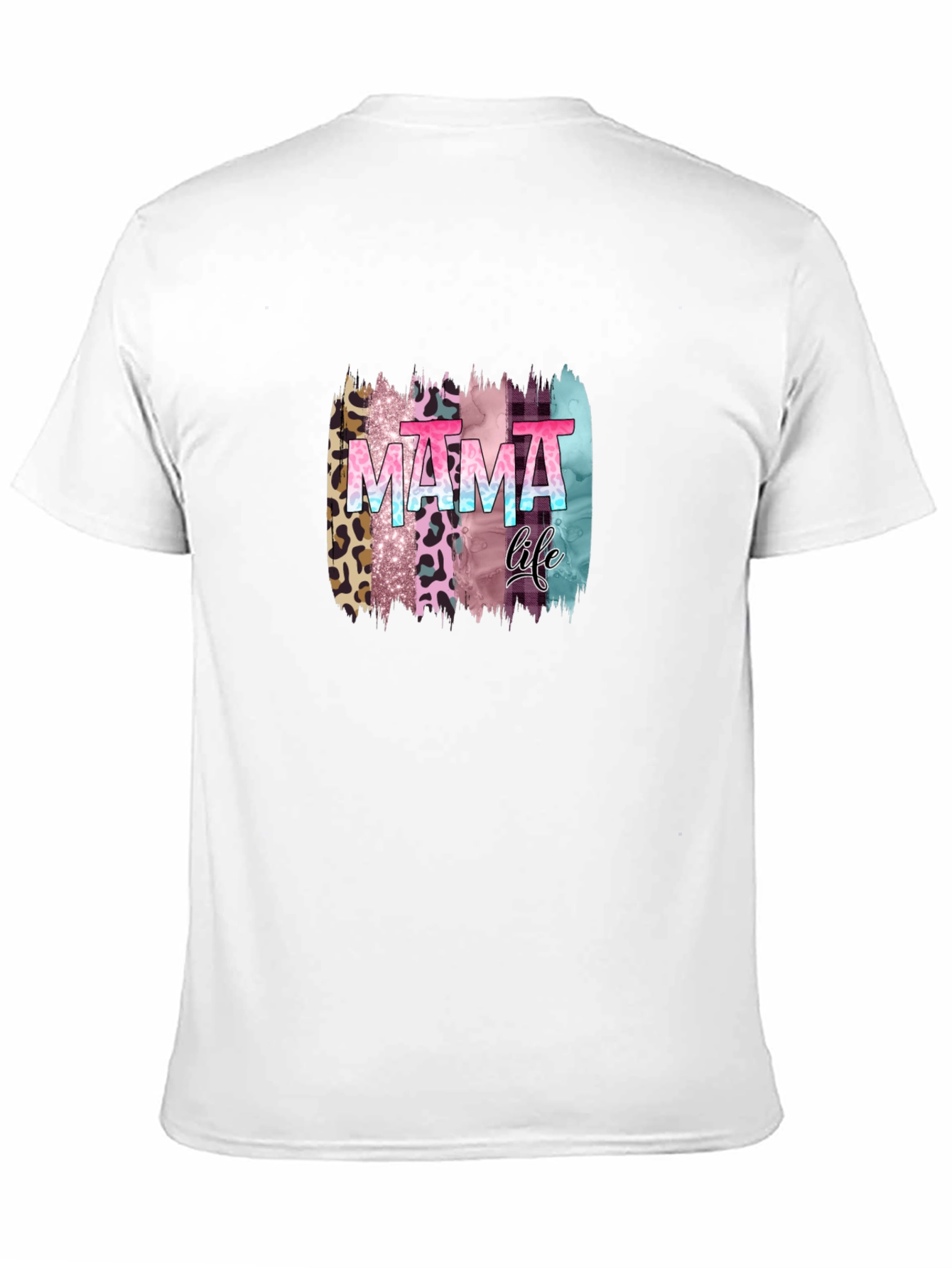 Mama Life Leopard Brush Stroke Graphic Tee