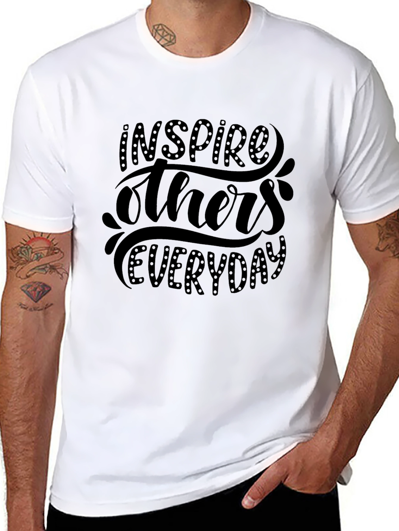 Inspire Others Everyday Black Graphic Tee