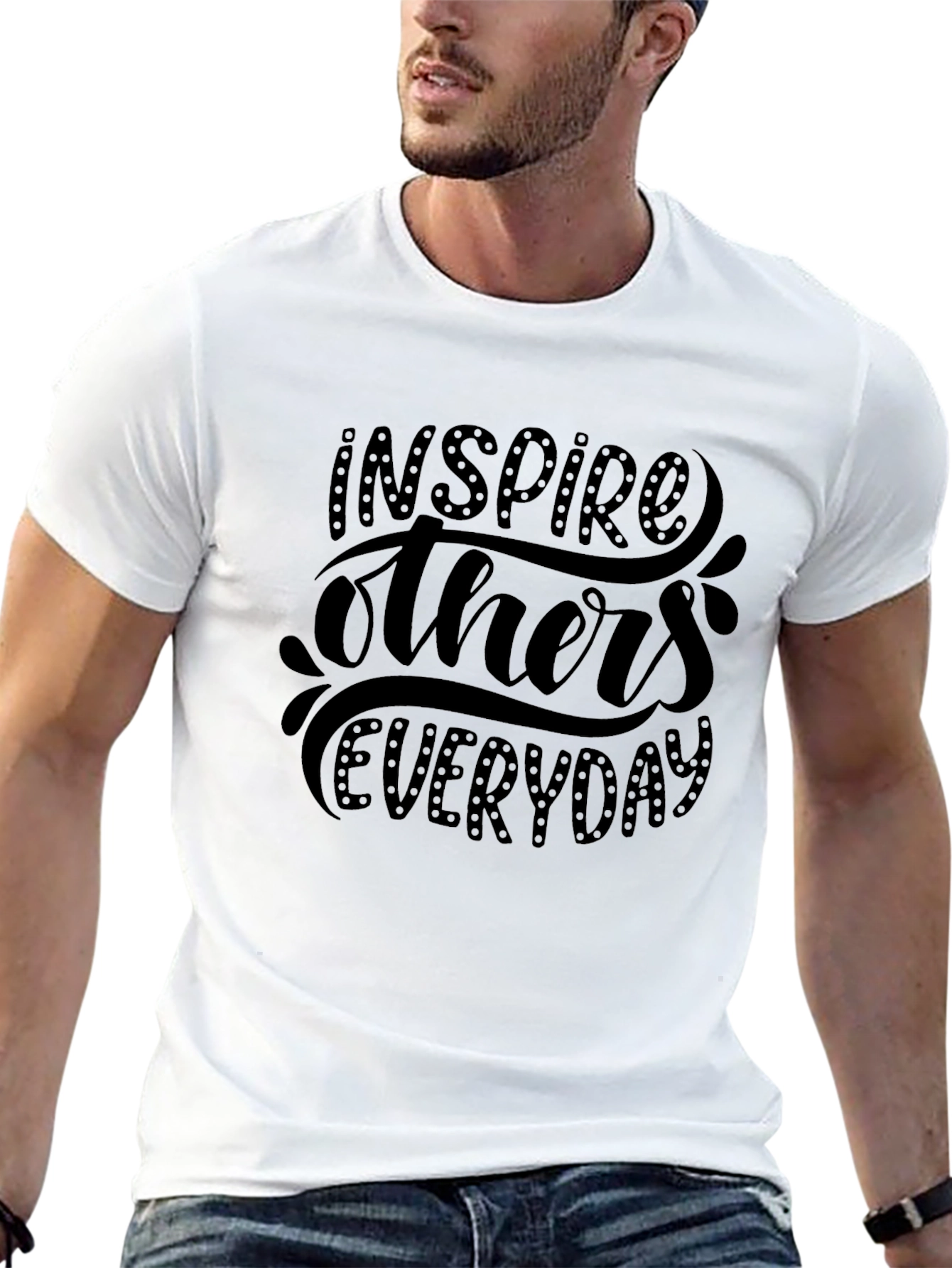 Inspire Others Everyday Black Graphic Tee