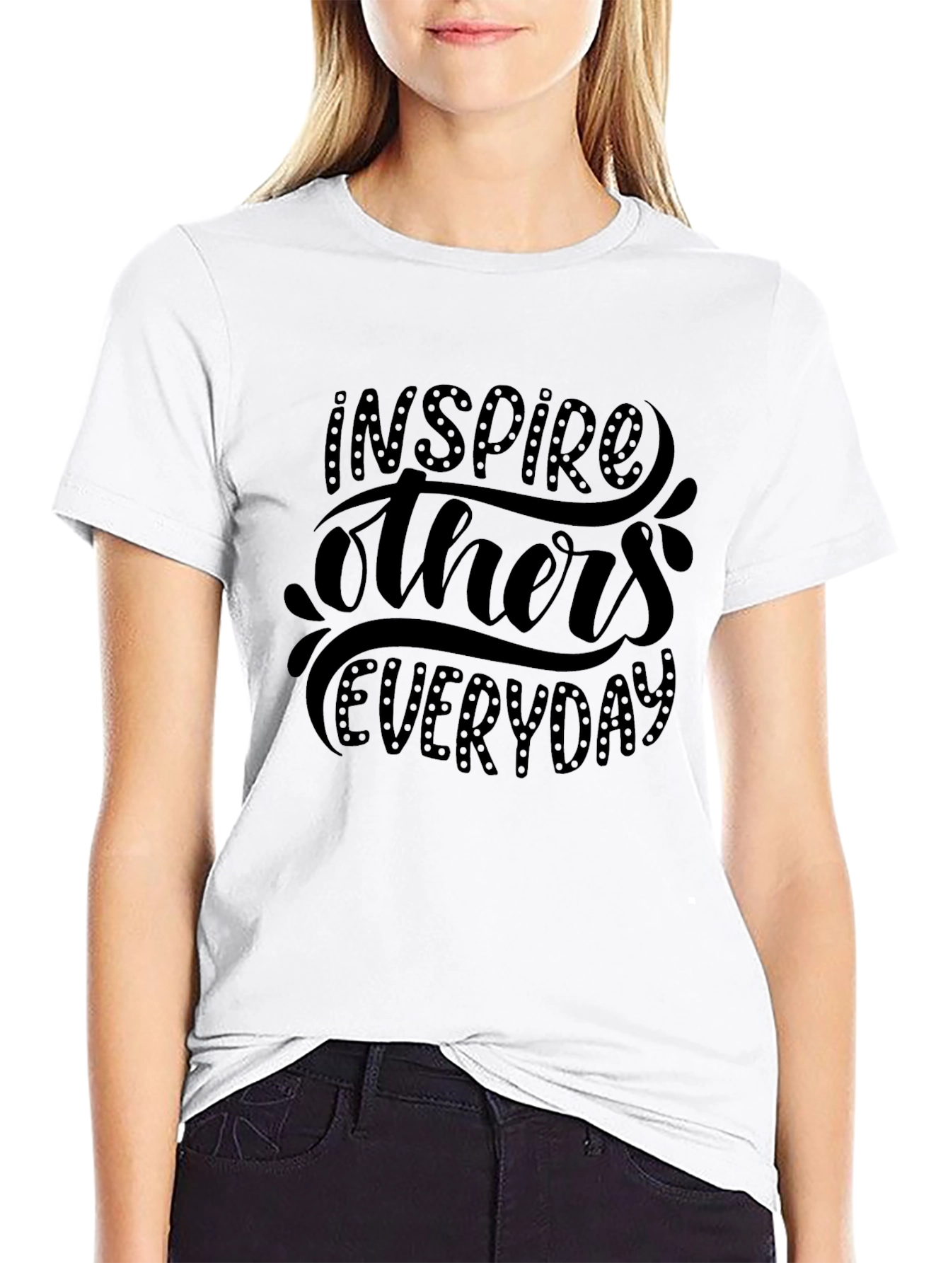 Inspire Others Everyday Black Graphic Tee