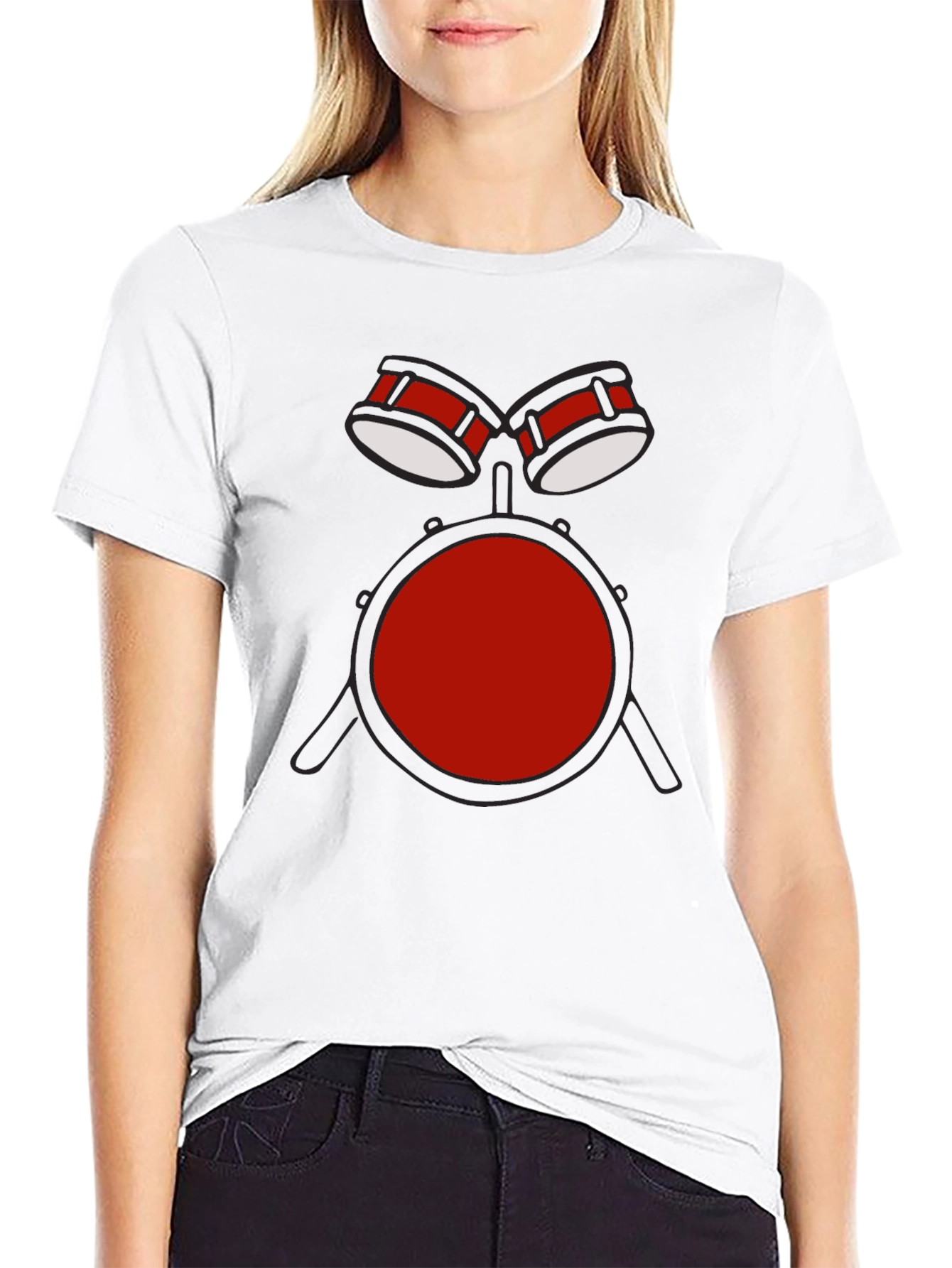 Drum Set Graphic T-Shirt - Music Lover Tee