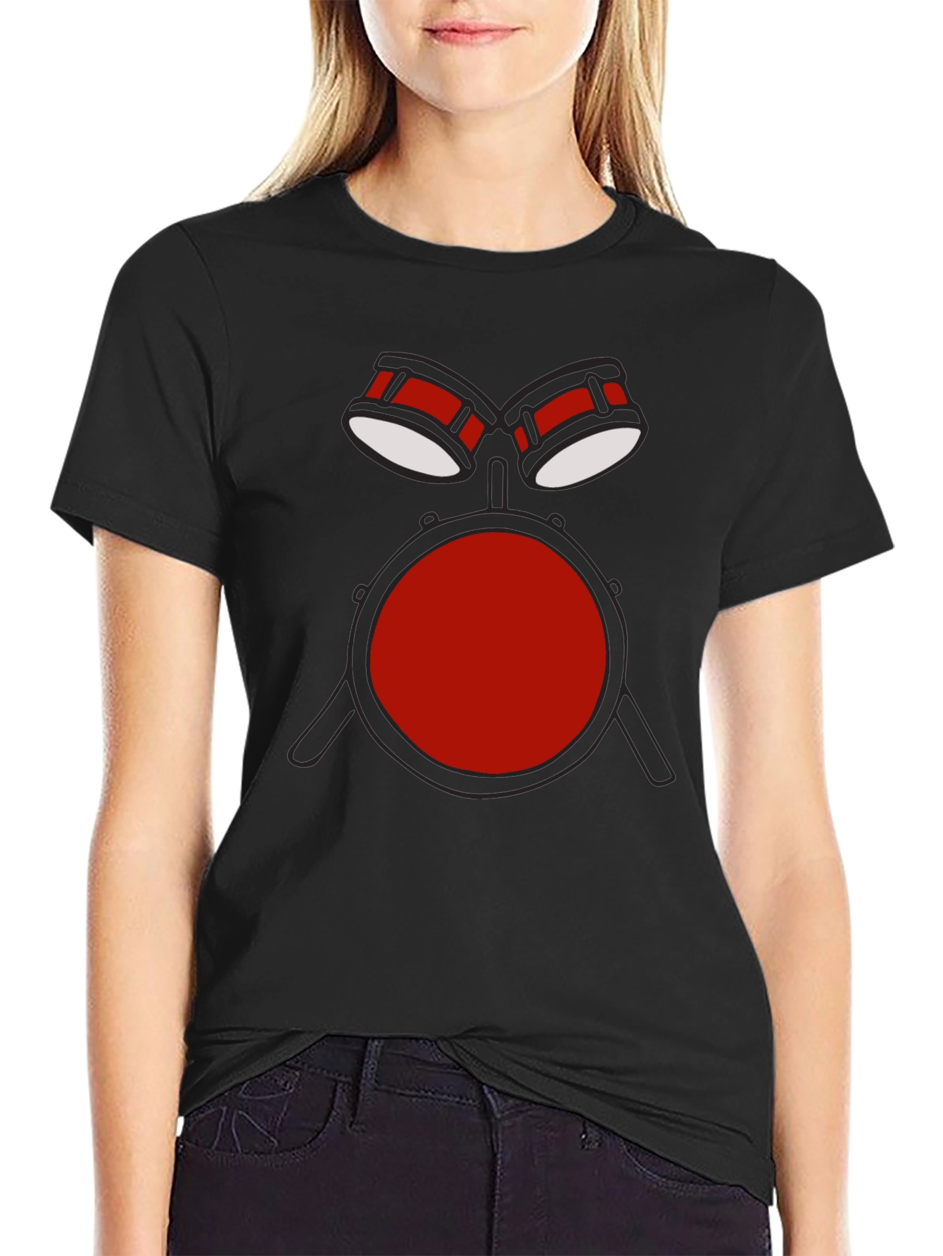 Drum Set Graphic T-Shirt - Music Lover Tee