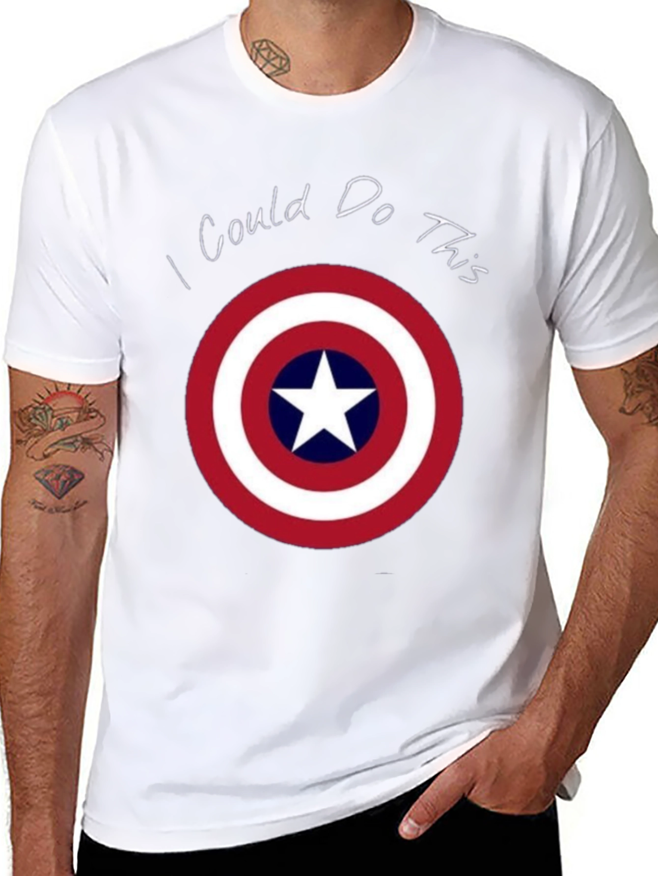 Captain America Shield T-Shirt - I Could Do This