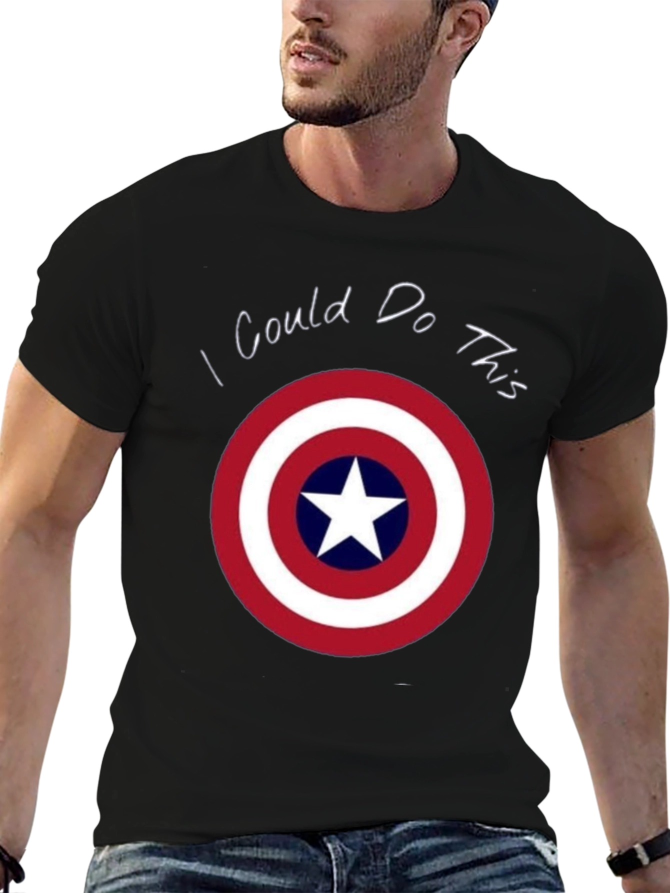 Captain America Shield T-Shirt - I Could Do This