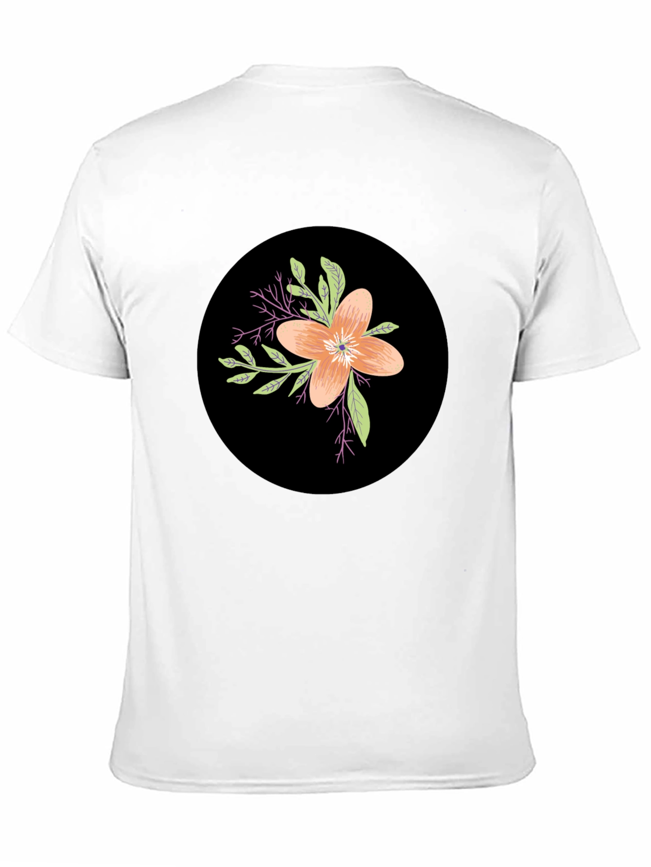 Floral Graphic Black T-Shirt