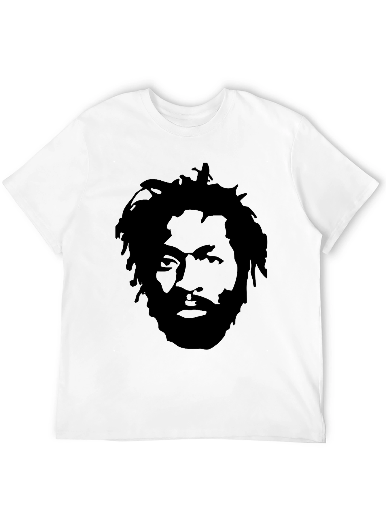 Black T-Shirt with Face Graphic