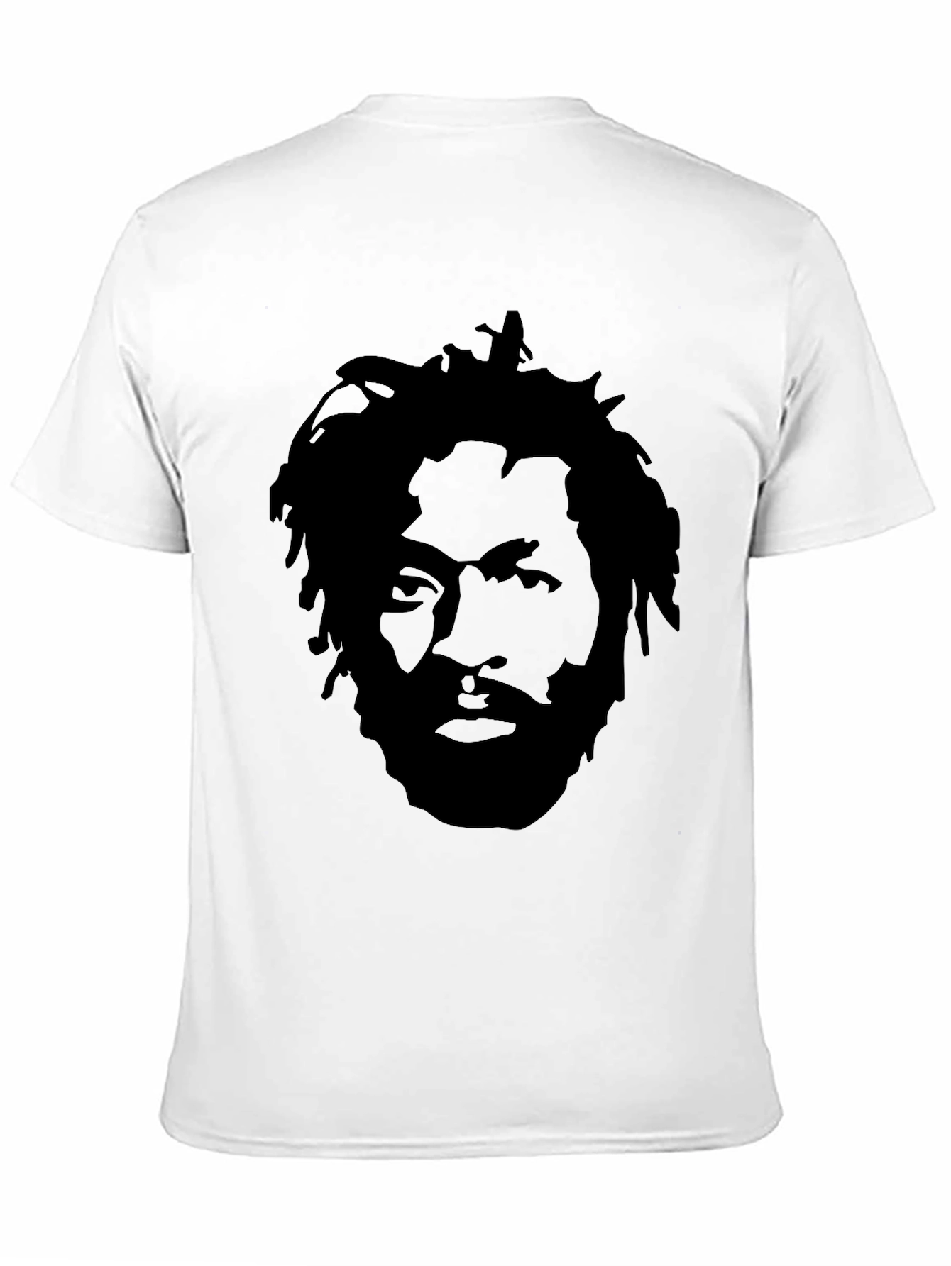 Black T-Shirt with Face Graphic