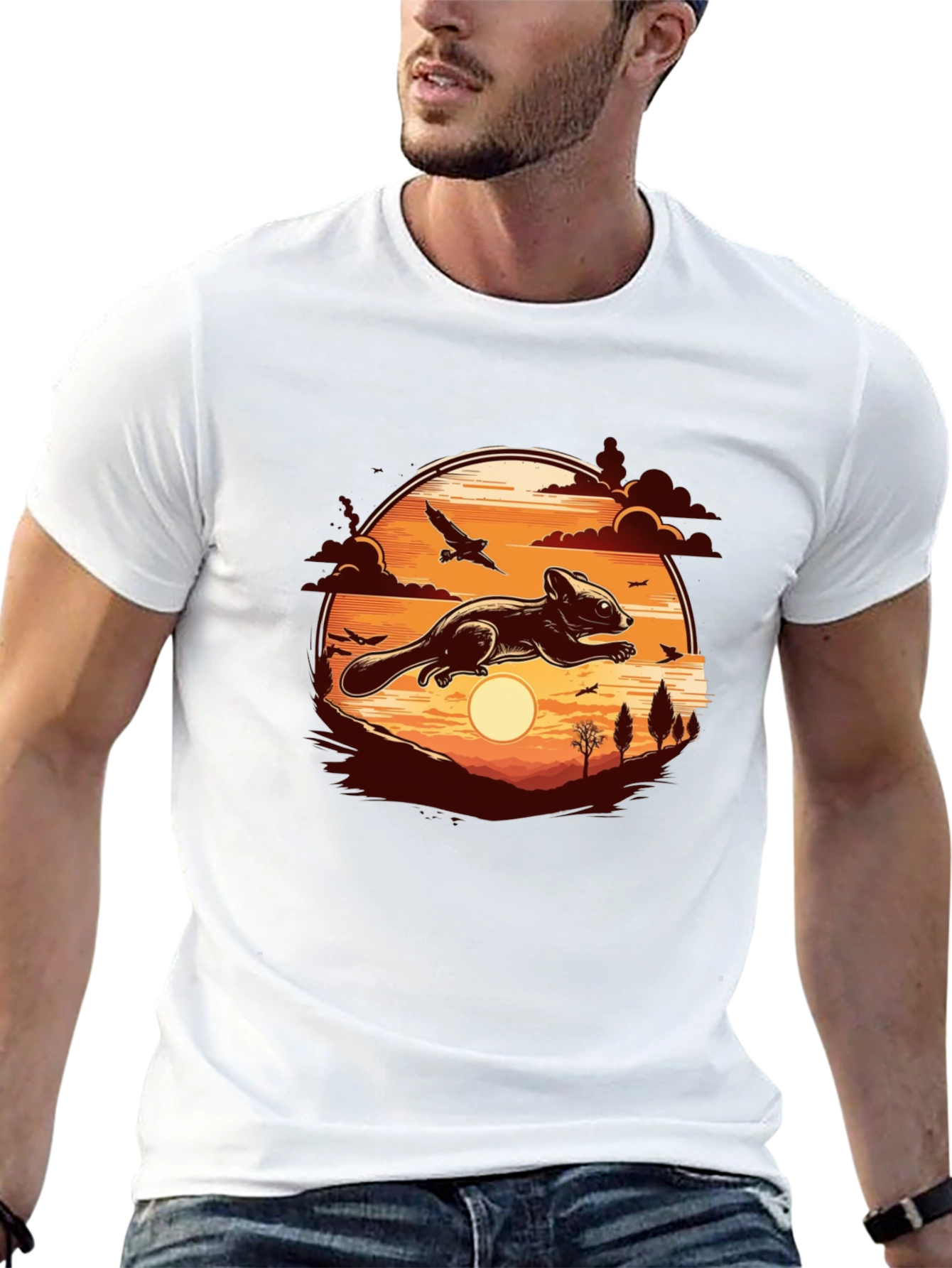 Flying Squirrel Sunset T-Shirt