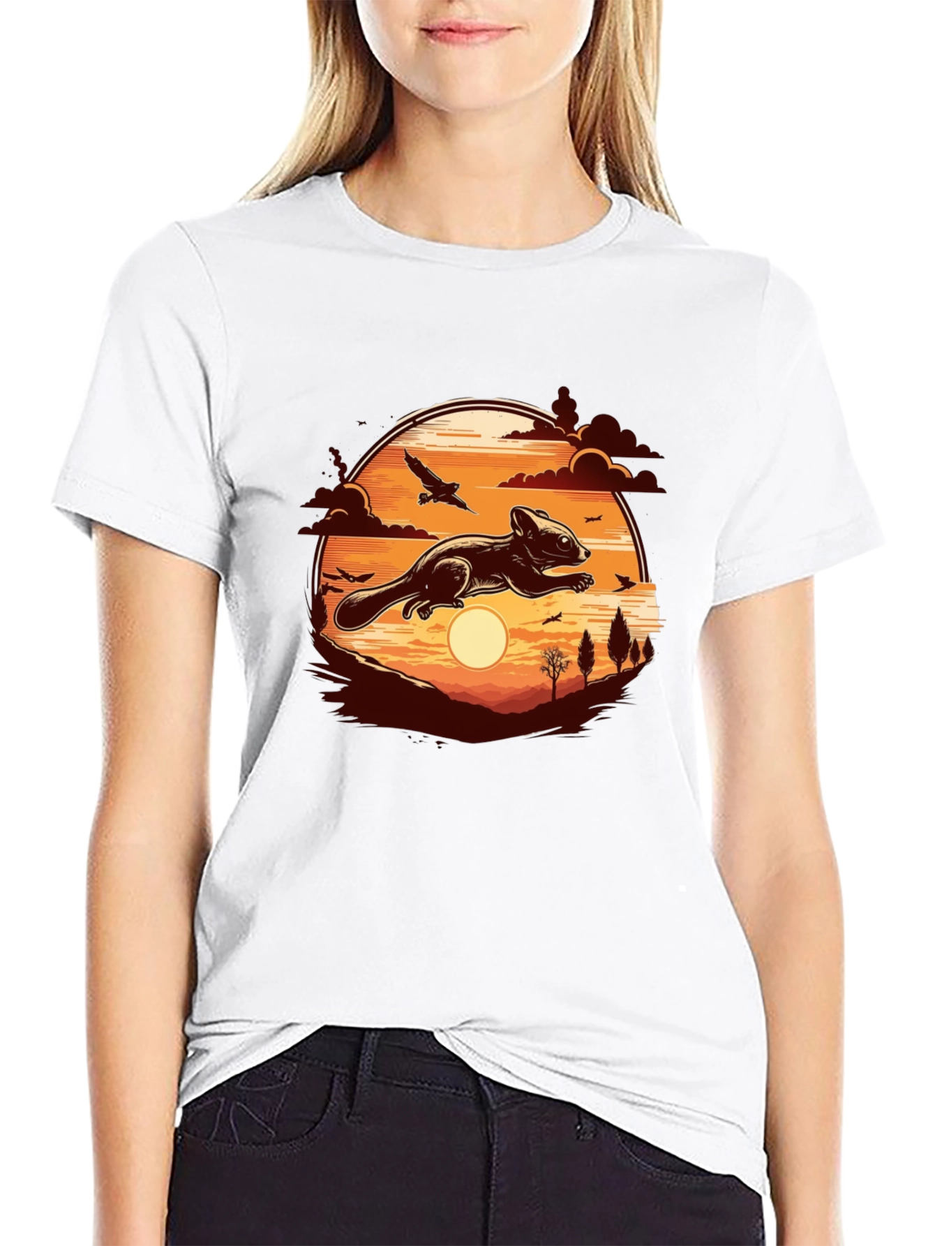 Flying Squirrel Sunset T-Shirt