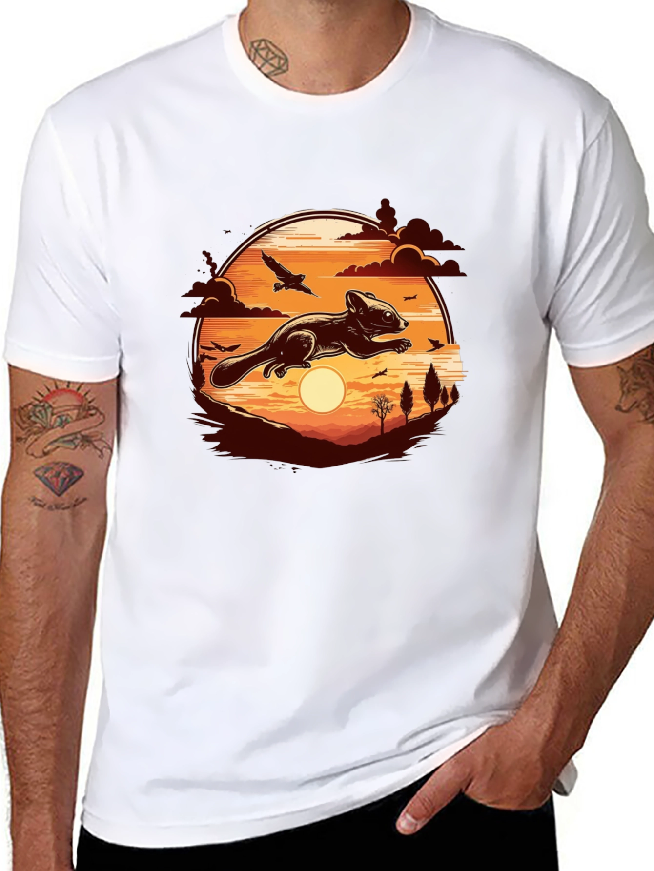 Flying Squirrel Sunset T-Shirt
