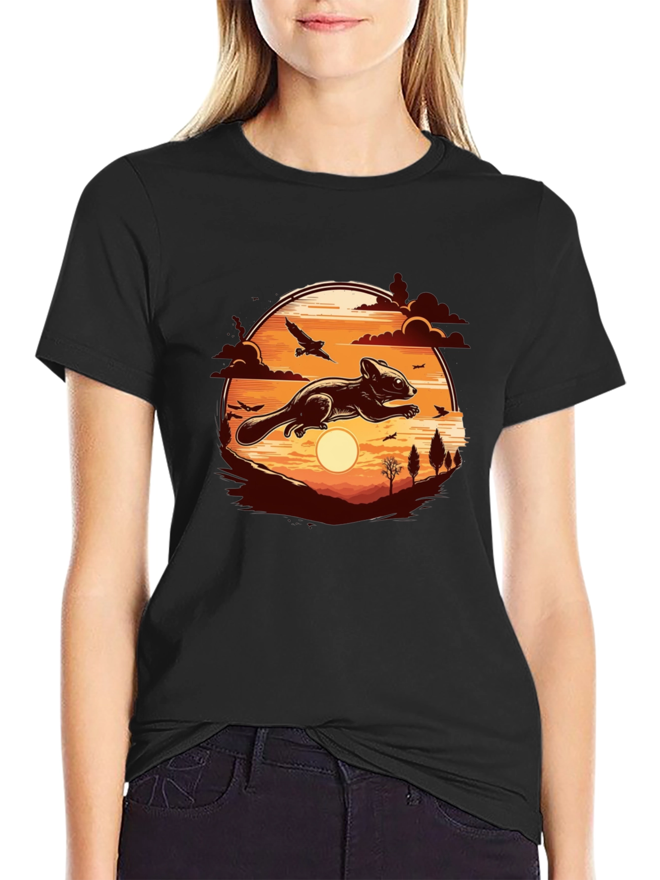 Flying Squirrel Sunset T-Shirt