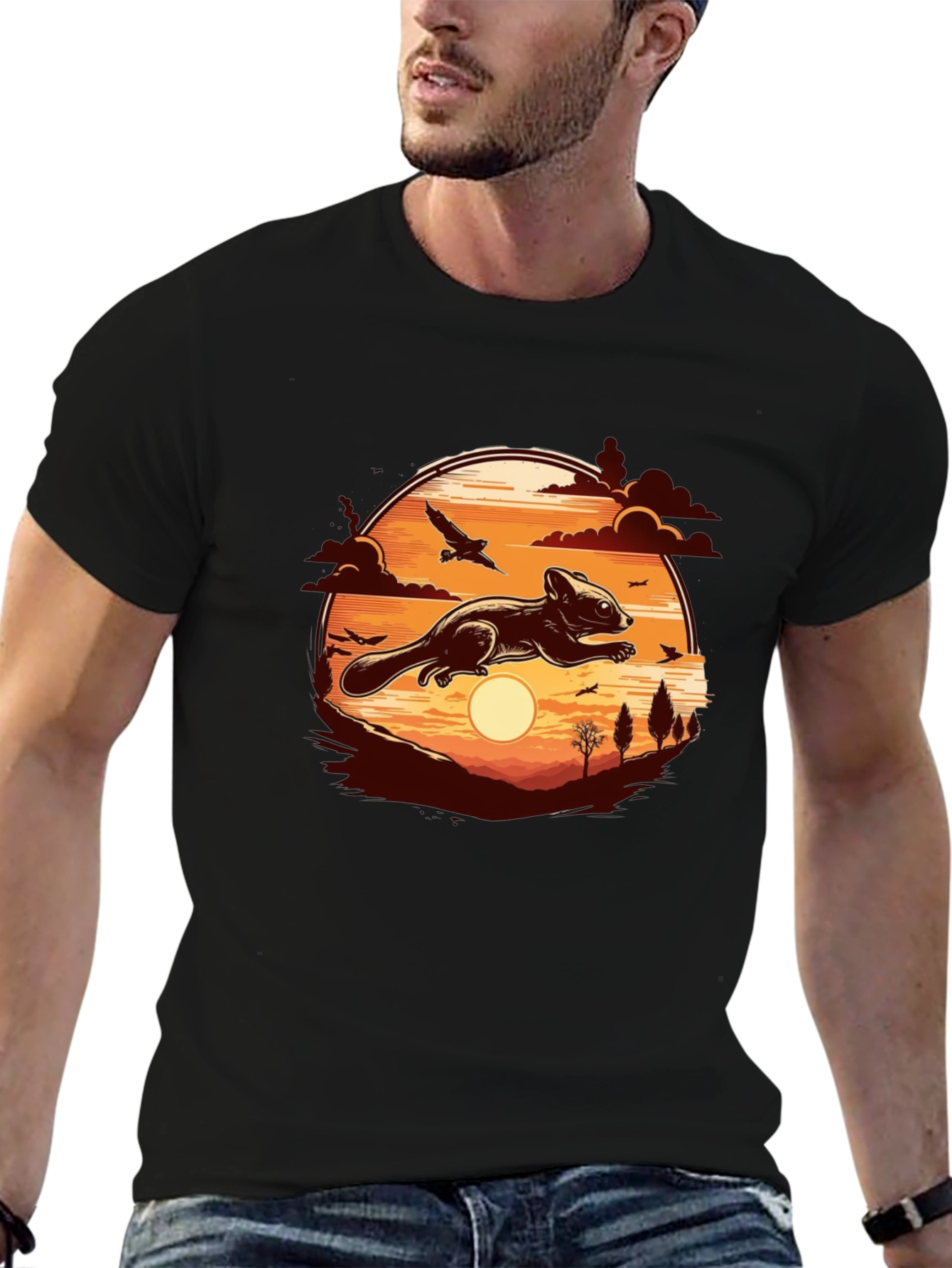 Flying Squirrel Sunset T-Shirt