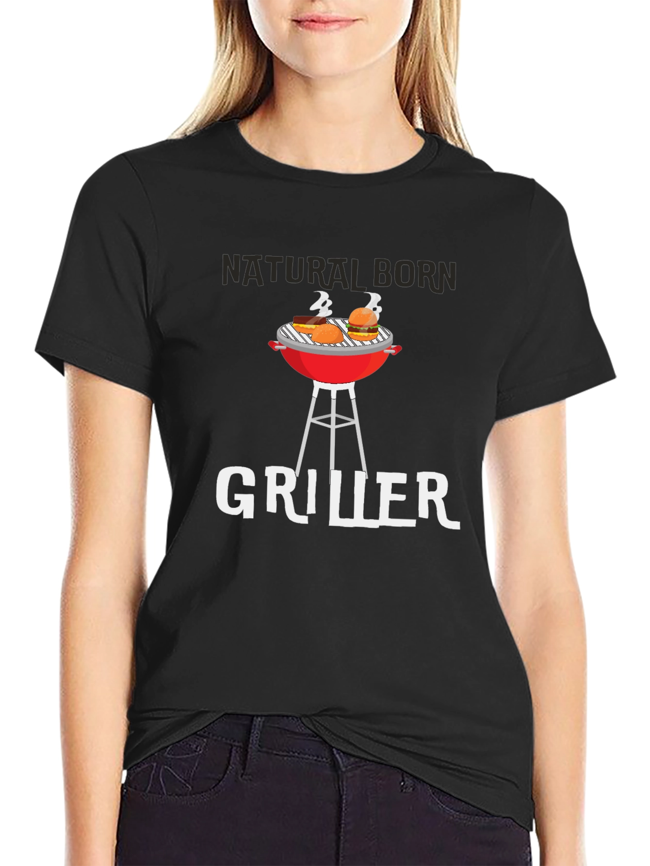 Natural Born Griller Black T-Shirt