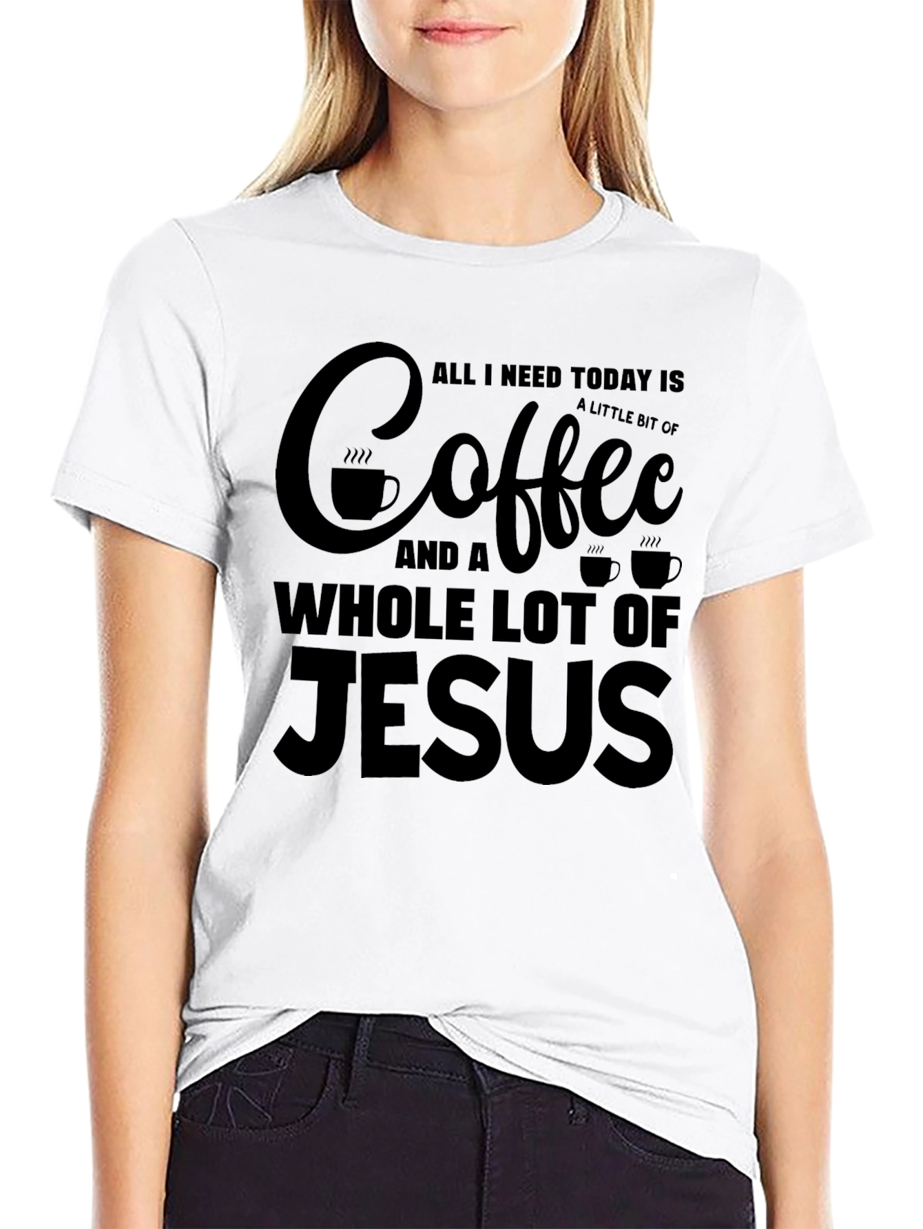 Coffee & Jesus Graphic Tee - Christian T-Shirt