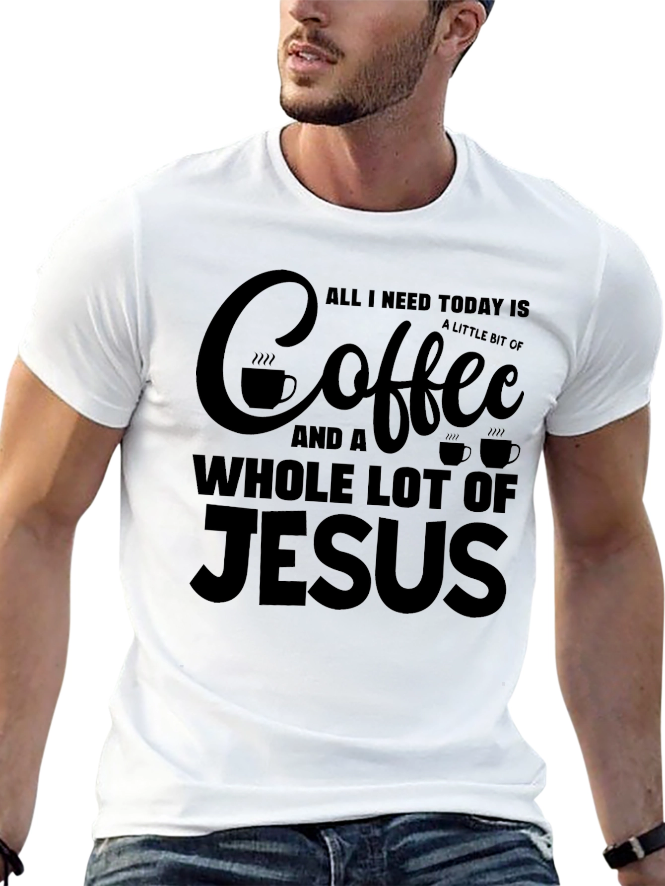 Coffee & Jesus Graphic Tee - Christian T-Shirt