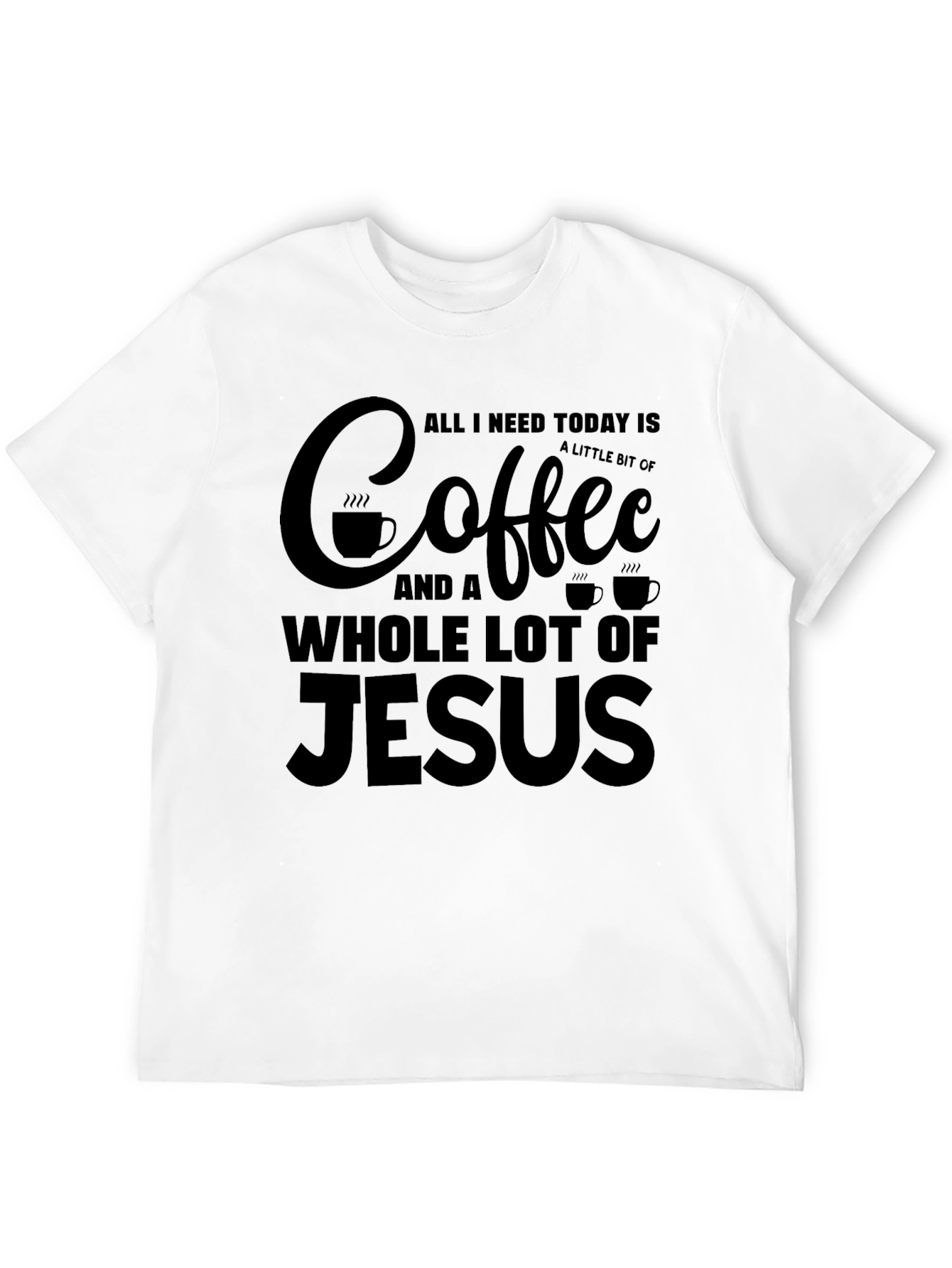 Coffee & Jesus Graphic Tee - Christian T-Shirt