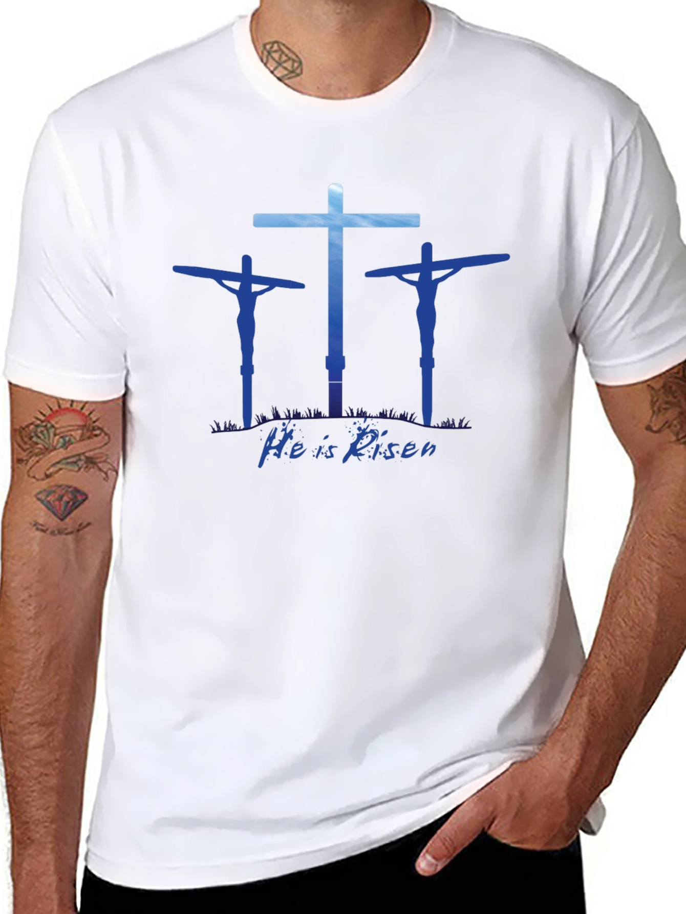 He is Risen Graphic Tee - Christian Easter Shirt