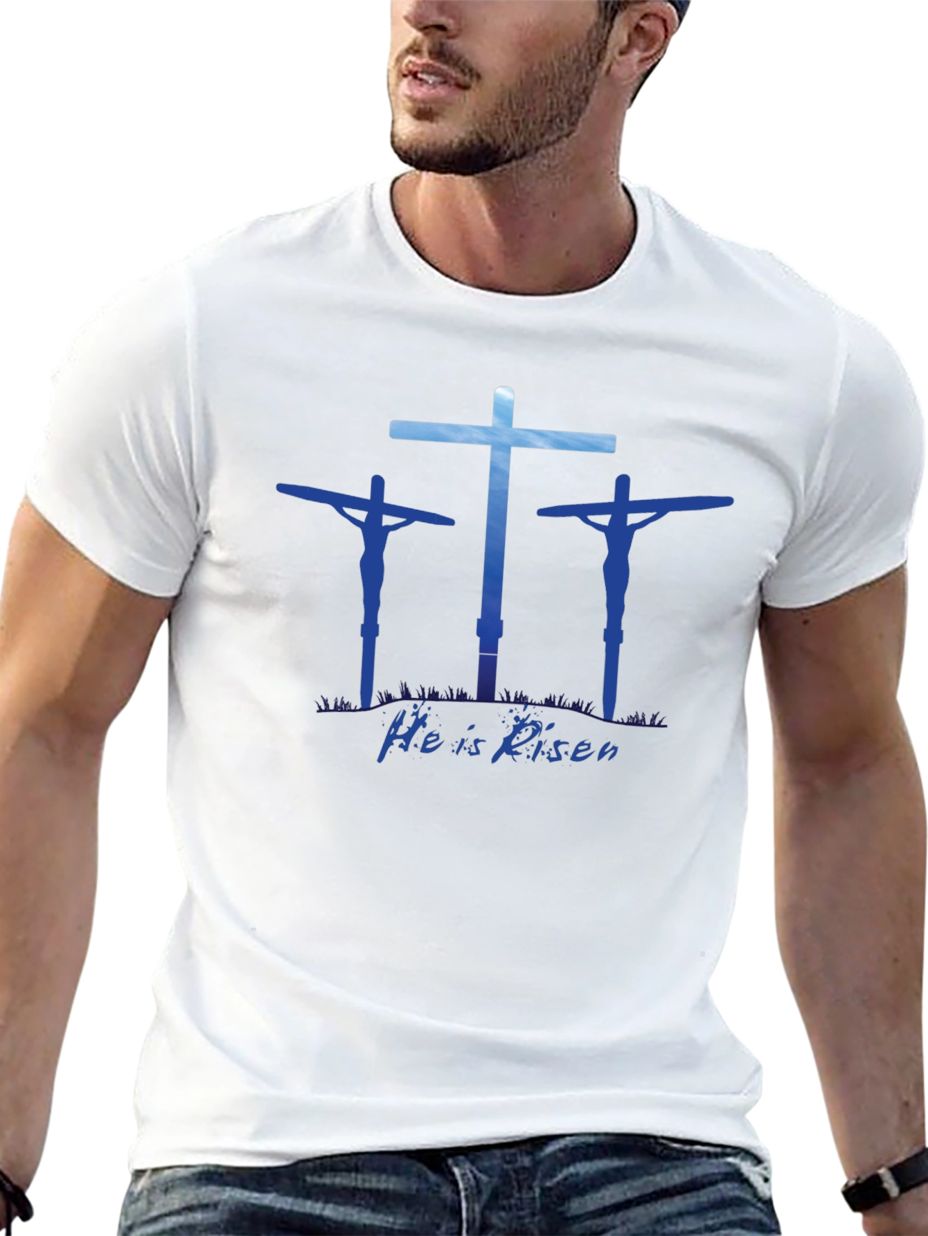 He is Risen Graphic Tee - Christian Easter Shirt