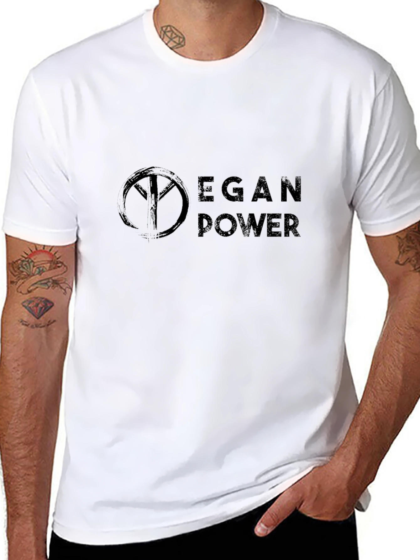 Vegan Power Black T-Shirt - Stylish & Comfortable