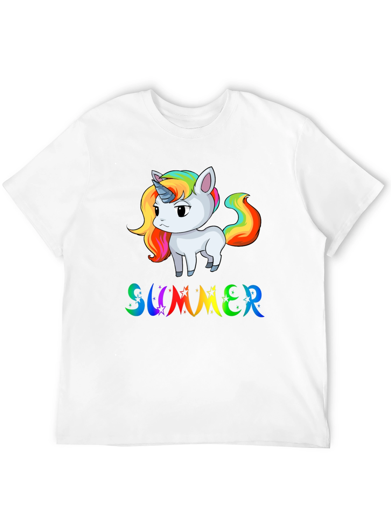 Unicorn Summer Black T-Shirt