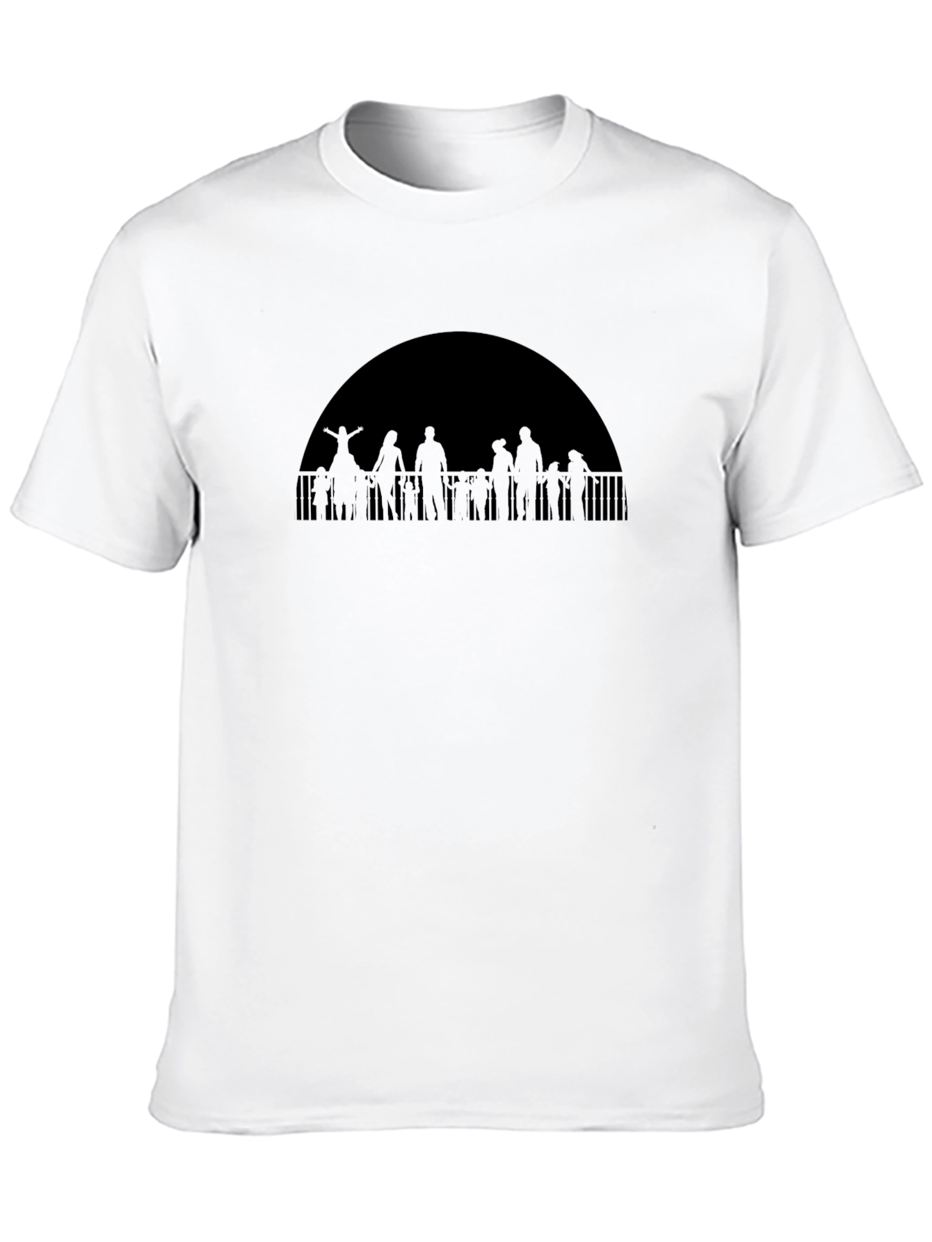Silhouetted Crowd Graphic Tee