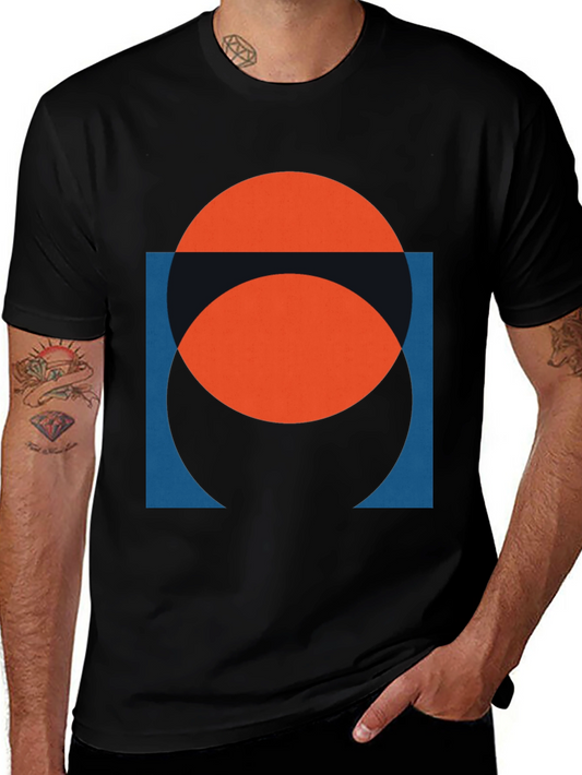 Geometric Circle Graphic Tee - Modern Design