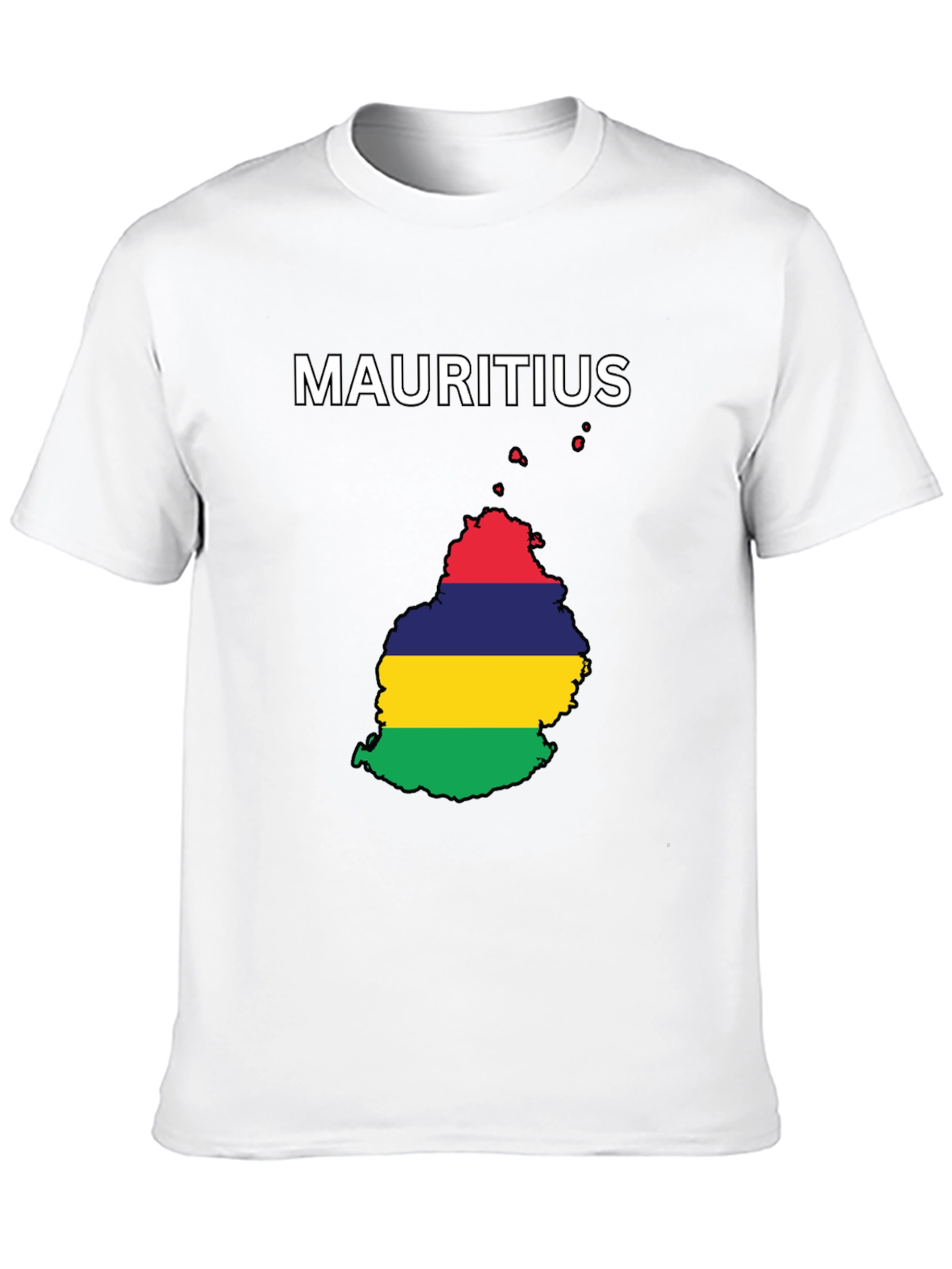 Mauritius Flag Map T-Shirt - Island Pride Tee