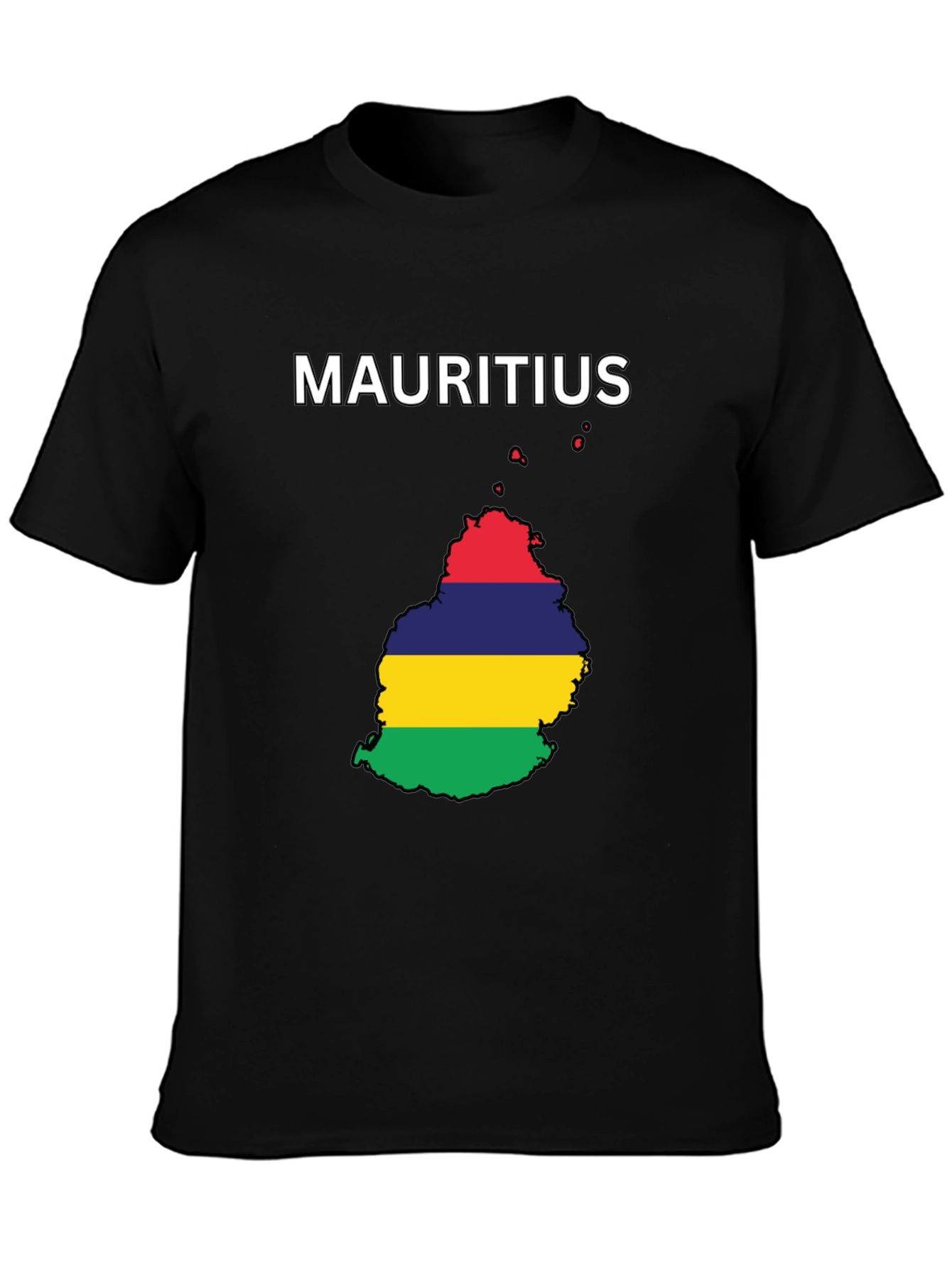 Mauritius Flag Map T-Shirt - Island Pride Tee