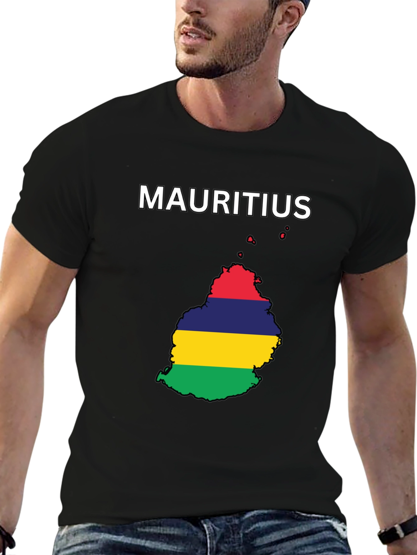 Mauritius Flag Map T-Shirt - Island Pride Tee
