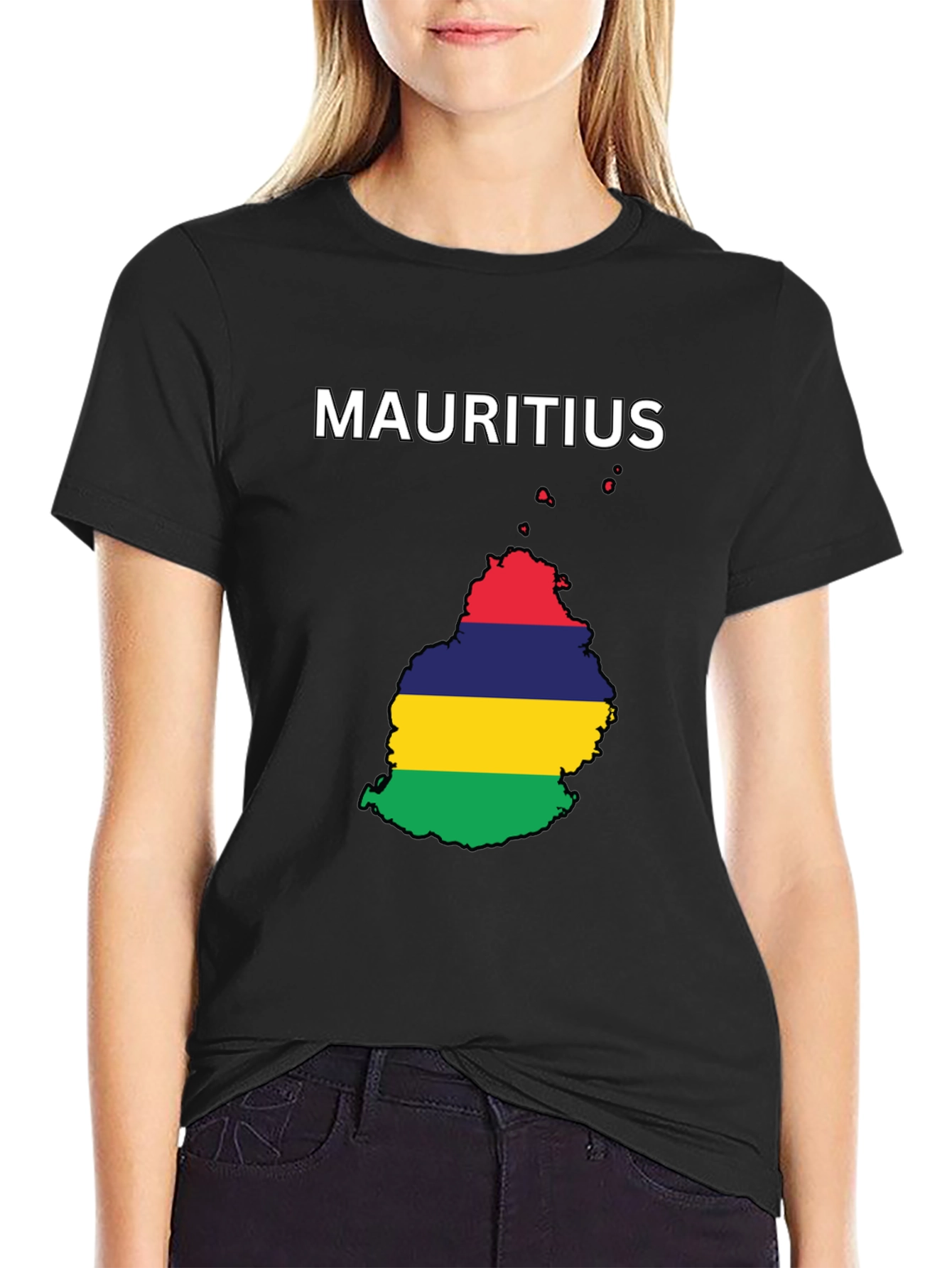 Mauritius Flag Map T-Shirt - Island Pride Tee