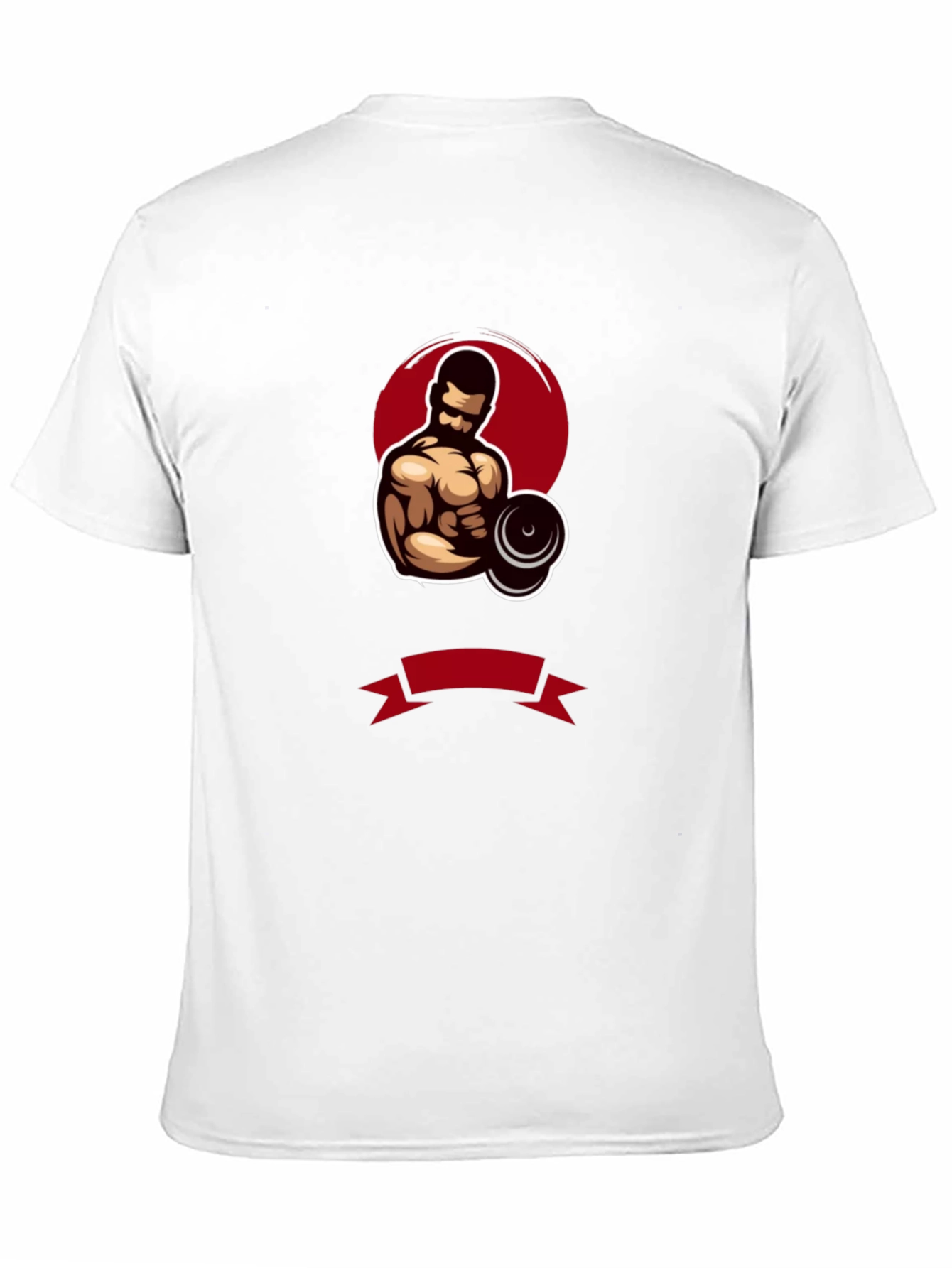 Gym Bodybuilder Graphic Tee - Black Cotton Blend