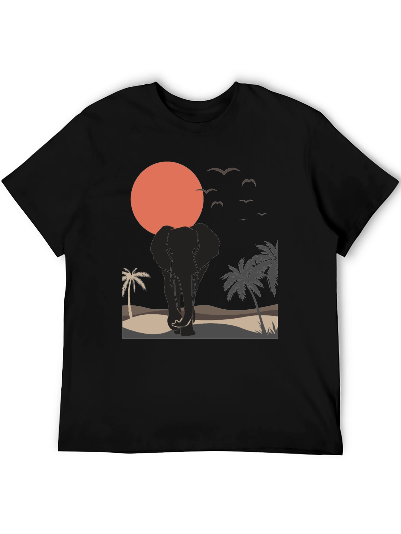 Elephant Sunset Graphic Tee - Wildlife T-Shirt