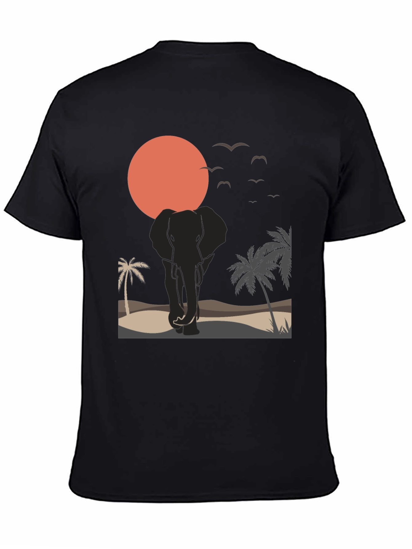 Elephant Sunset Graphic Tee - Wildlife T-Shirt