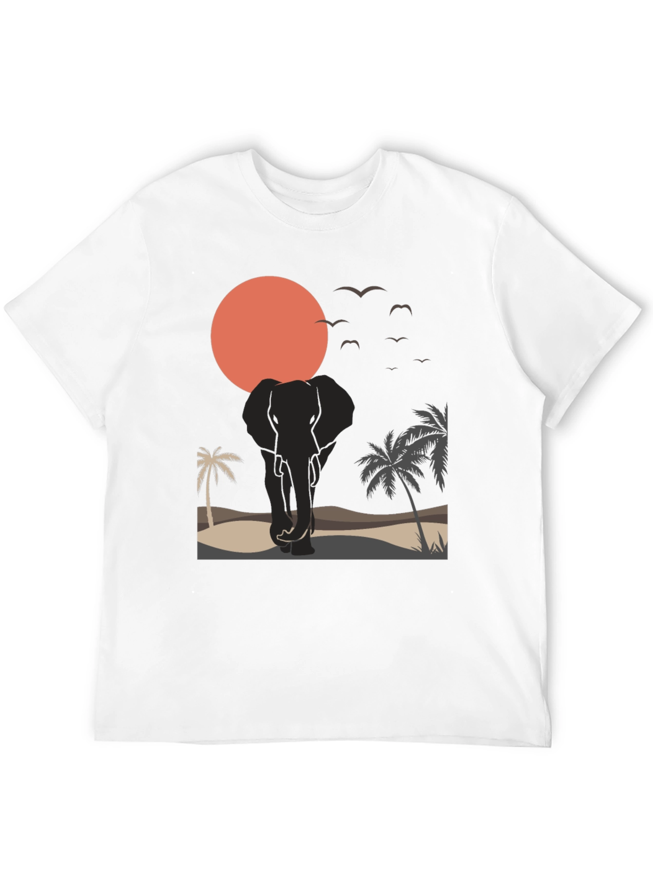 Elephant Sunset Graphic Tee - Wildlife T-Shirt