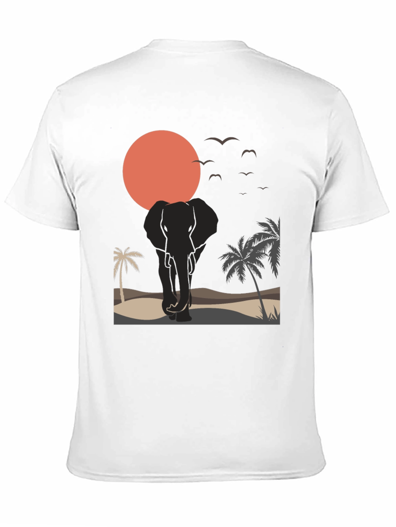 Elephant Sunset Graphic Tee - Wildlife T-Shirt