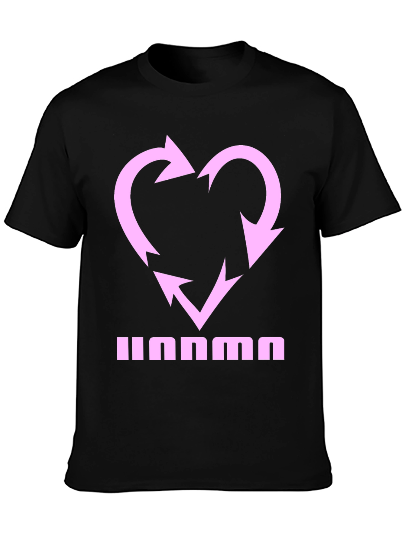 Heart Recycle Graphic Tee - Black Casual Shirt