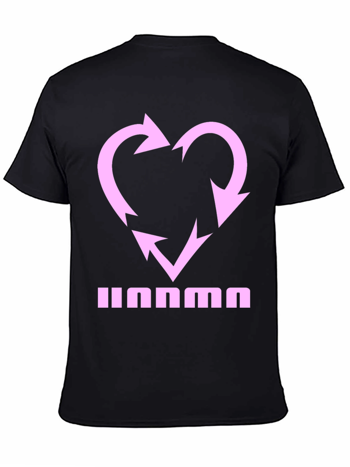 Heart Recycle Graphic Tee - Black Casual Shirt