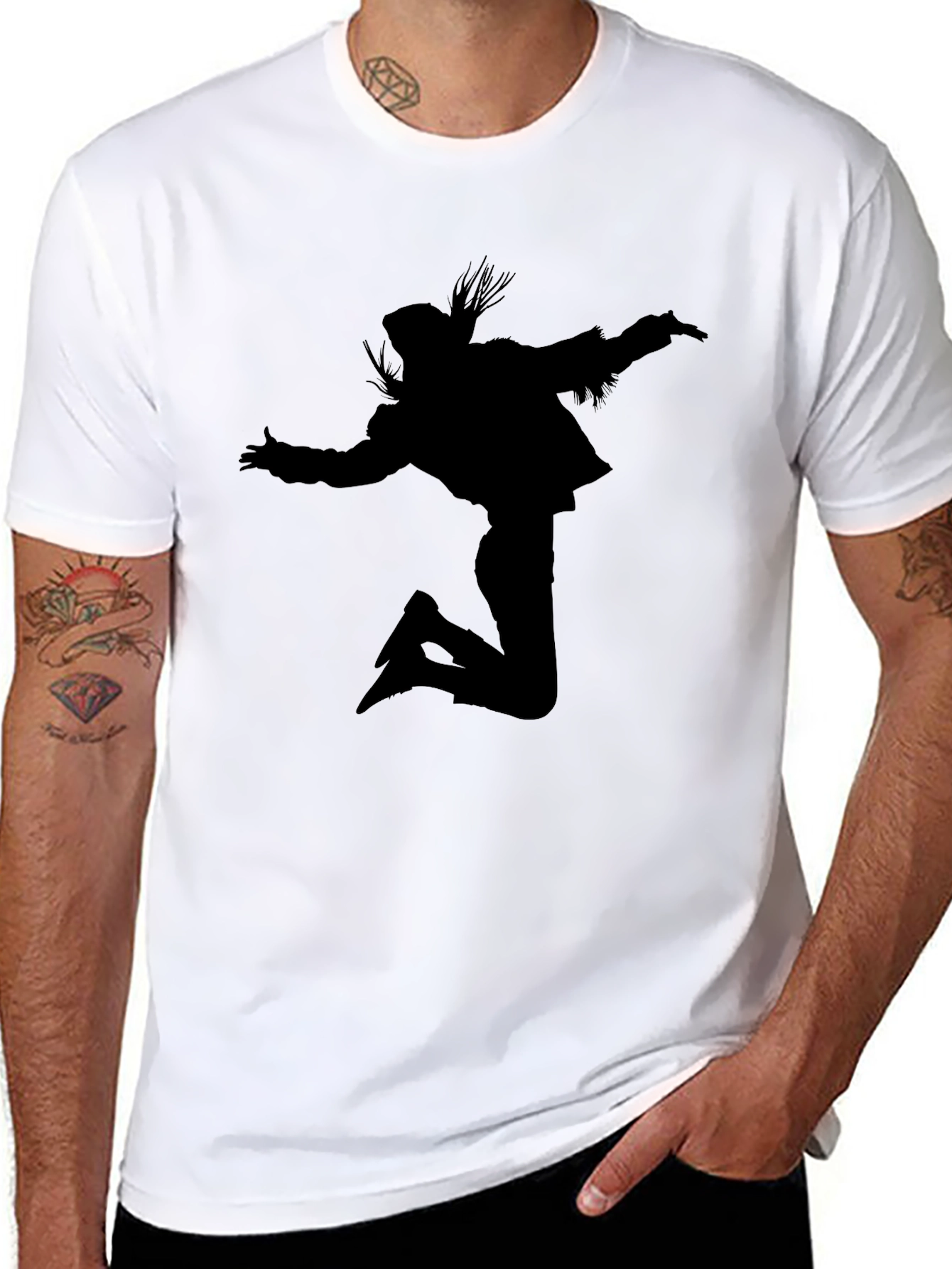 Silhouette Jump T-Shirt - Black