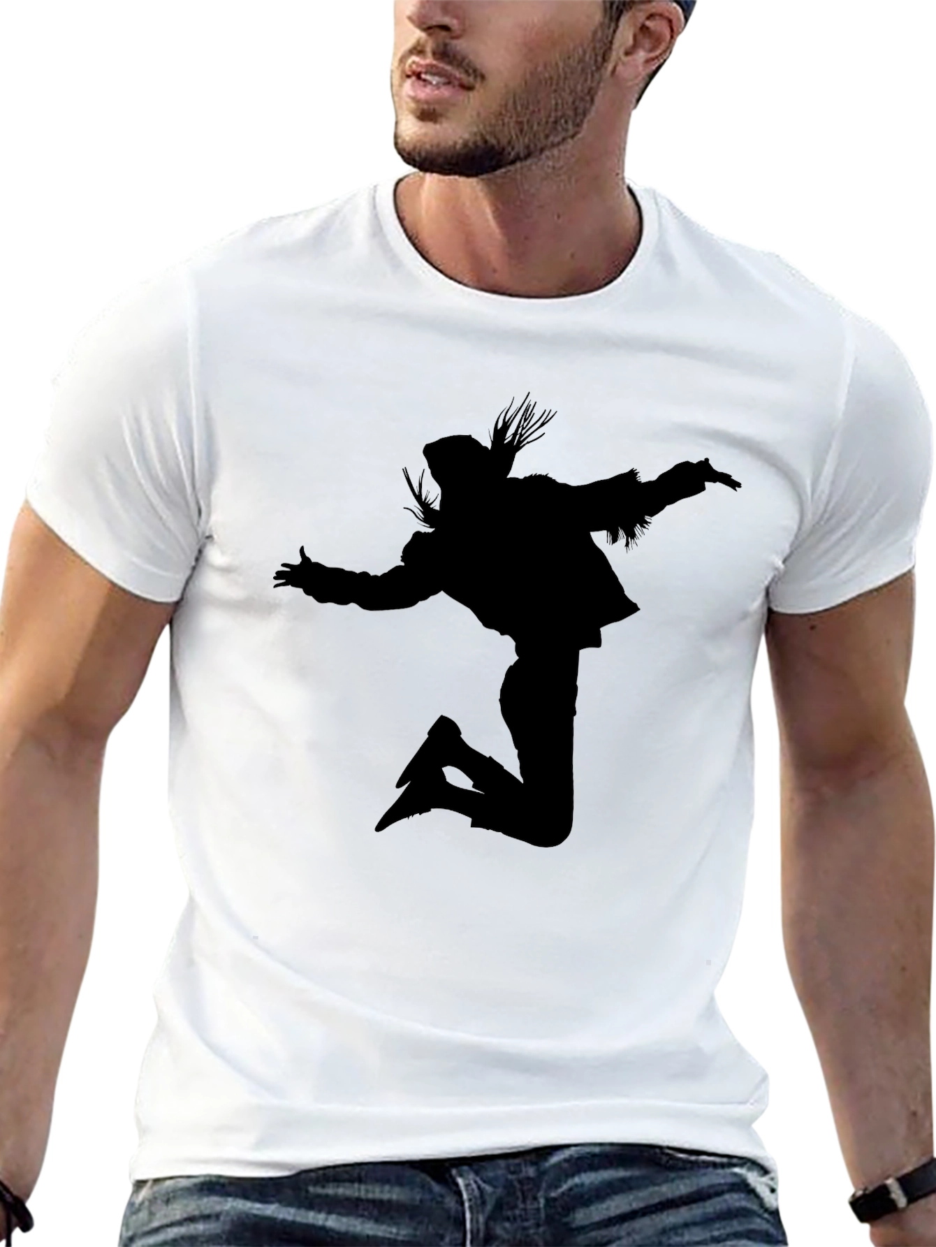 Silhouette Jump T-Shirt - Black
